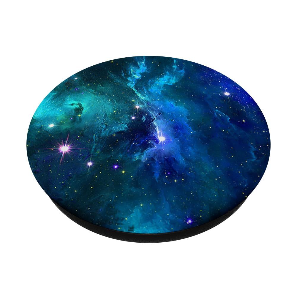 Blue Galaxy PopSocket - Cool Jade Blue Phone Grip & Stand for Smartphones - Perfect for Gaming, Selfies, and Hands-Free Use