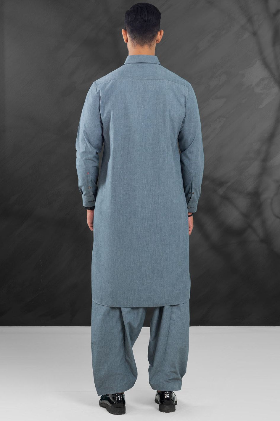 Premium Blended Grey Shalwar Kameez for Men - Wasim Akram Collection by Almirah - Perfect for Eid, Weddings & Special Occasions