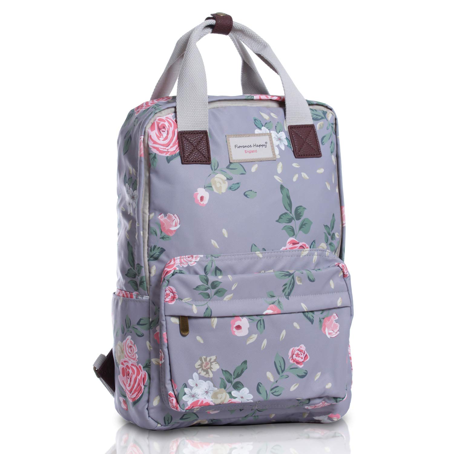 Florence Happy Waterproof Laptop Backpack for Women - 13 Inch & 12 Inch Computer Bag, Stylish Business Backpack for College, School & Travel - Perfect Gift for Students & Professionals (Ideal for Work, Commuting & Casual Hiking)