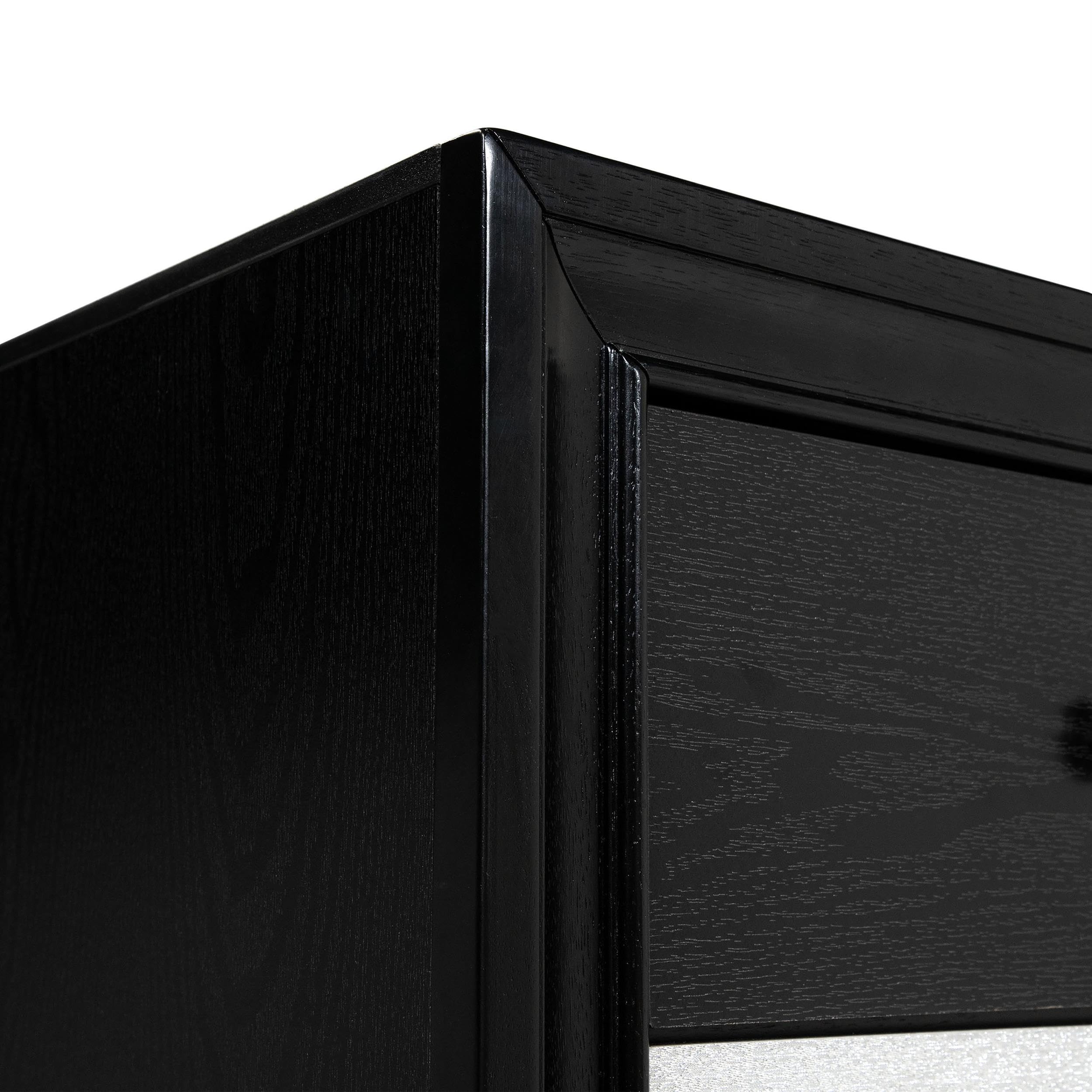 FOA Laren Contemporary 3-Piece Black Wood Bedroom Set - Queen Size Bed & 2 Nightstands | Modern Bedroom Furniture for Home Decor | Perfect for Master Bedroom, Guest Room & Apartment Living