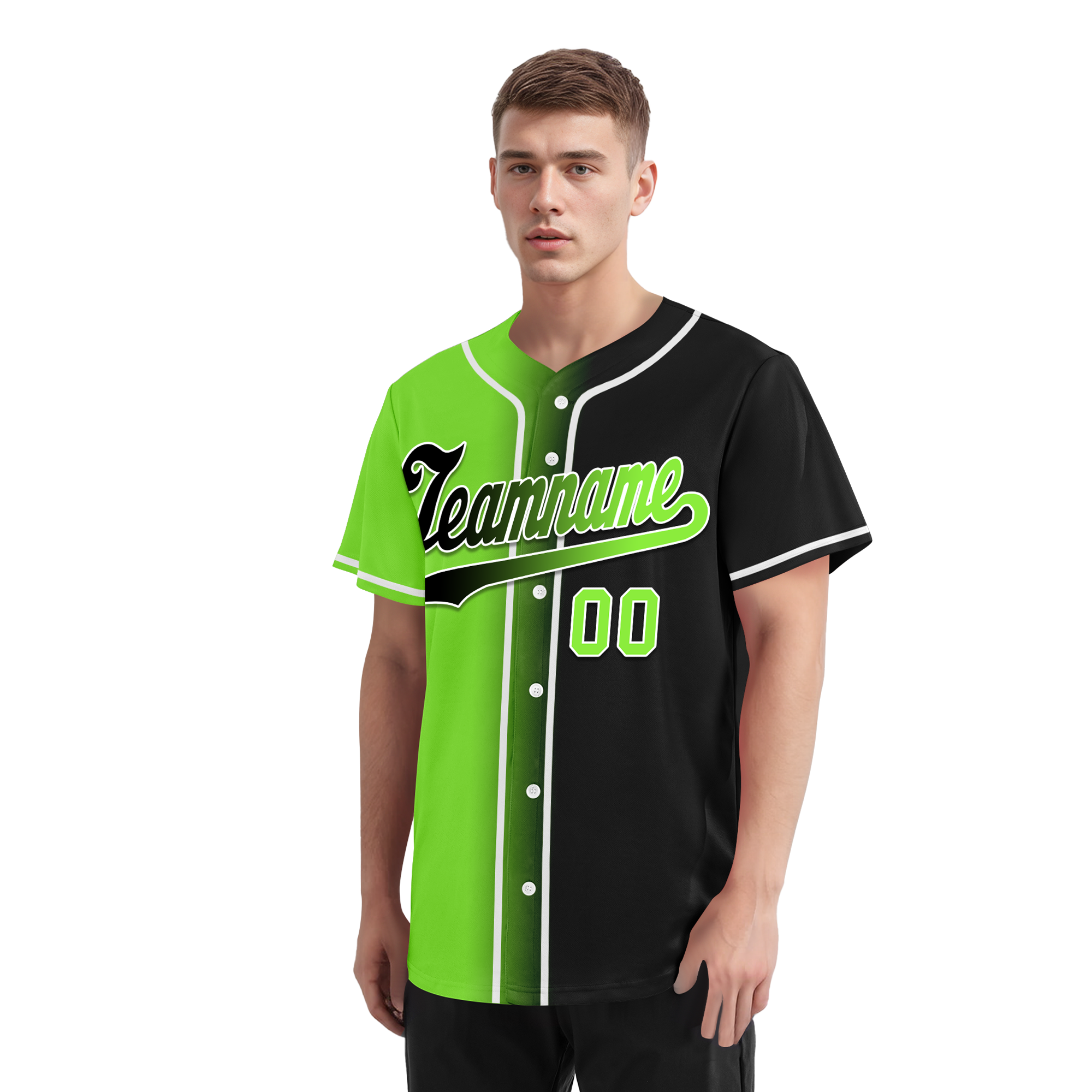 Custom Green Black Gradient Personalized Authentic Baseball Jersey - BSBJ01 D0a709c - Perfect for Team Uniforms, Sports Events & Fan Gear