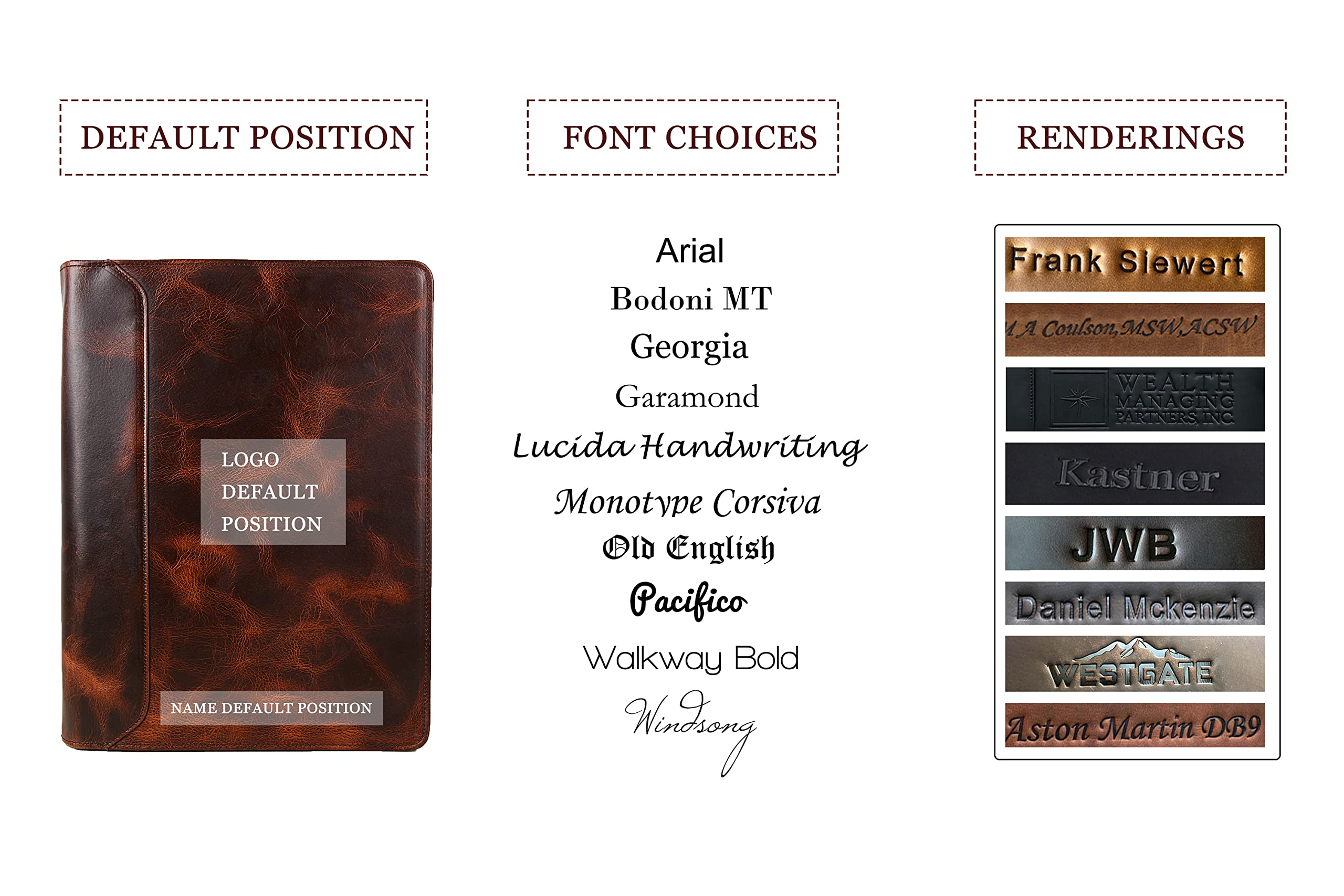 Personalized Leather Binder Portfolio with Free Engraved Name - Handmade 3 Ring Zippered Padfolio for Men & Women - Custom A4 Document Organizer & Resume Holder - Oil Wax Leather Business Folder for Office, Meetings, and Professional Presentations