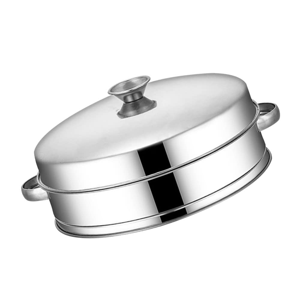 Stainless Steel Steamer Basket Set - 3-Piece Kitchen Cooking Accessories for Steaming Vegetables, Dumplings & Seafood - Durable Food Steamer for Healthy Meals - Perfect for Home Cooking & Meal Prep