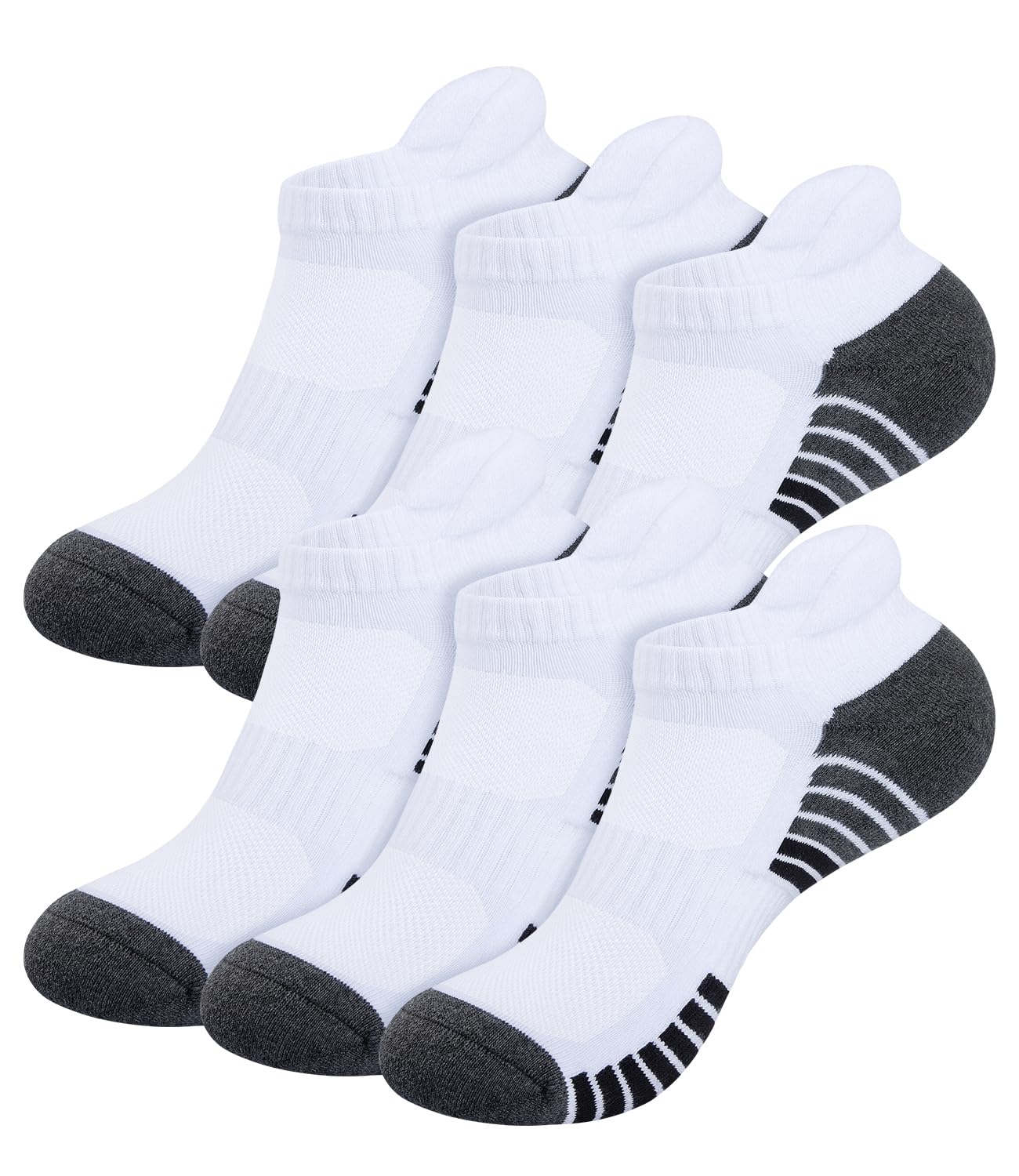 PULIOU Cushioned Sports Socks for Running & Training - 6 Pairs - Anti-Blister Athletic Socks for Men & Women - Perfect for Gym & Marathon