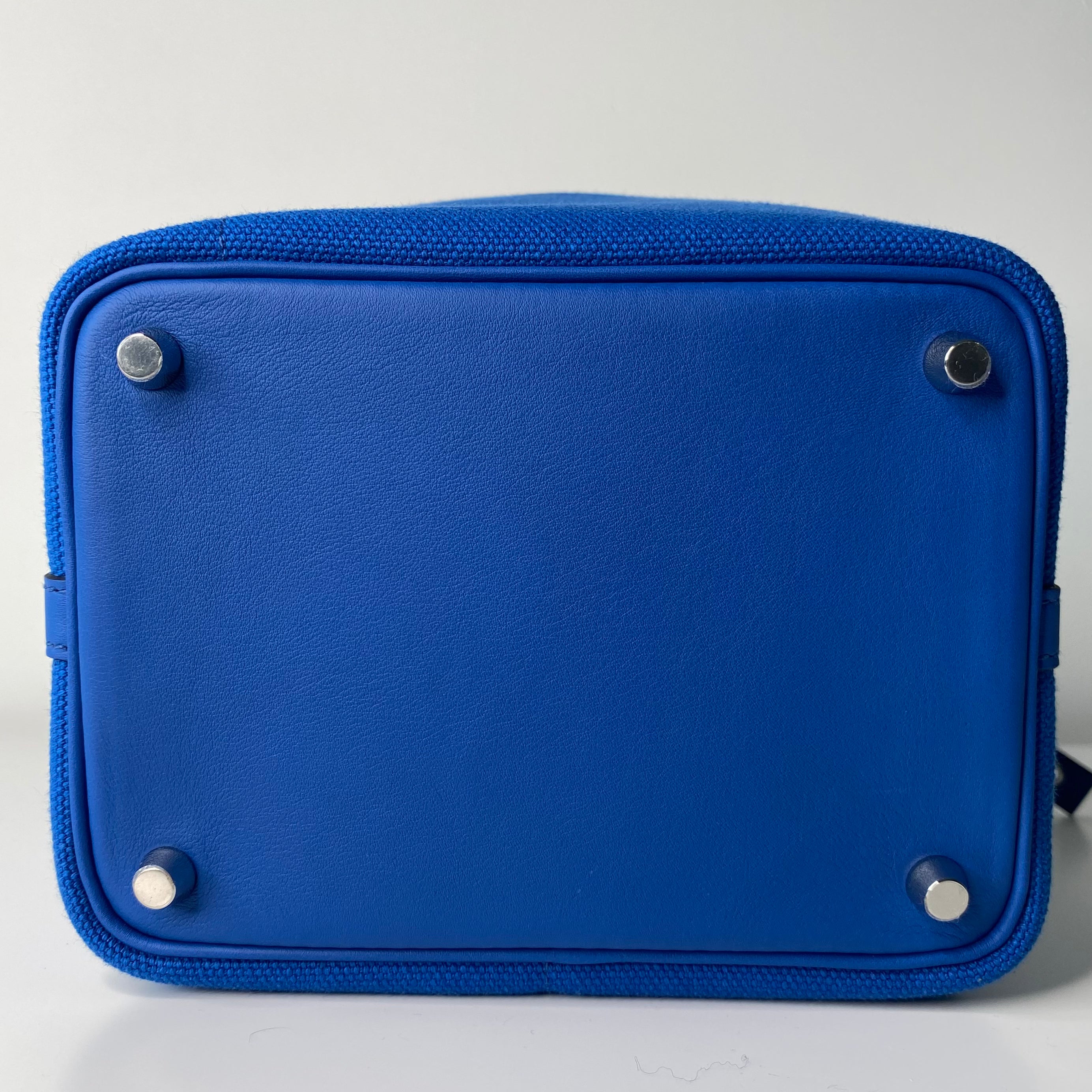 Authentic Hermes Picotin 18 Bag in Bleu Agate with Palladium Hardware - Perfect for Everyday Use, Work & Travel Accessories