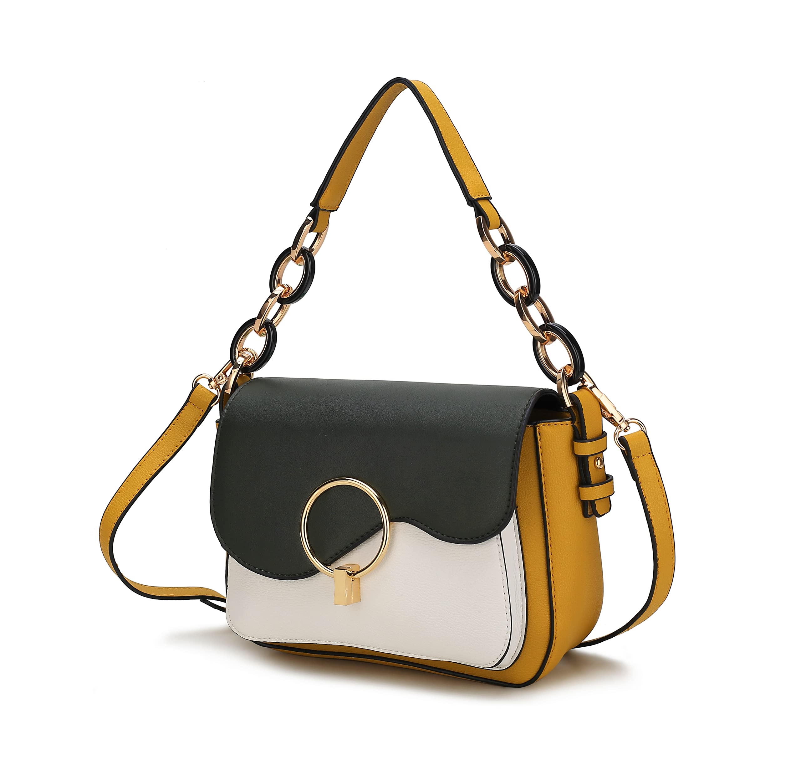 MKF Women's Crossbody Bag - PU Leather Messenger Purse for Daily Use & Travel