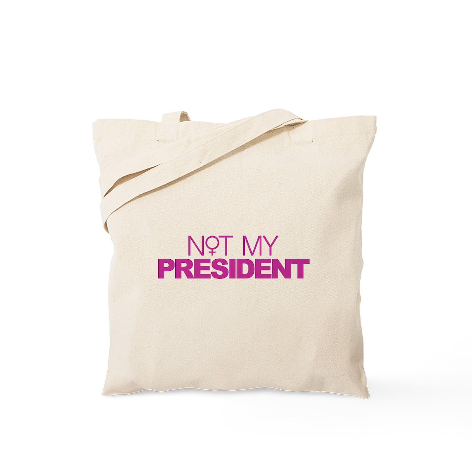 Not My President Women's Tote Bag - Natural Canvas Reusable Shopping Bag for Women | Protest Accessories & Everyday Carry