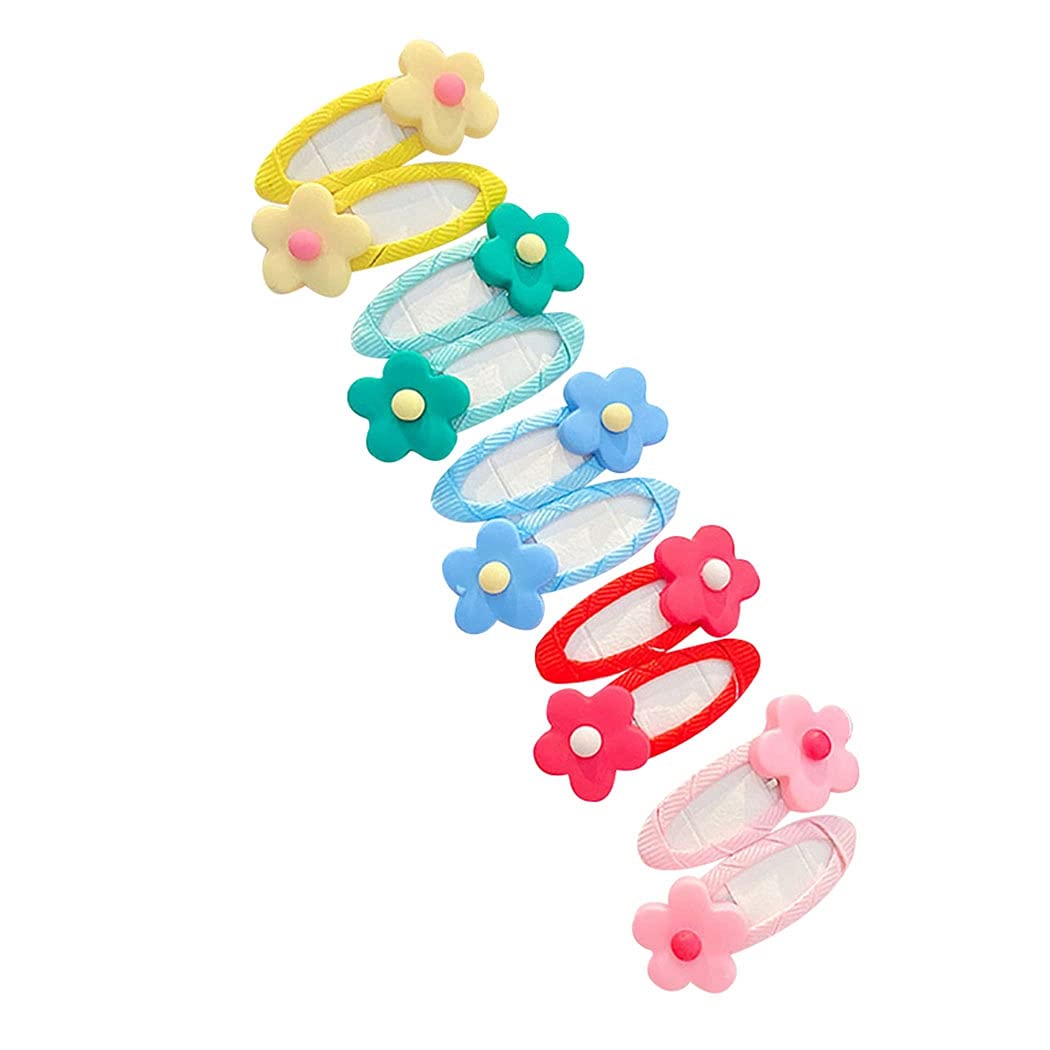 Lightweight Strong Acrylic Snap Hair Clips - 10PCS Non-Slip Cartoon Animal Alloy Barrettes for Kids | Cute Small Hair Accessories for School, Party & Daily Use