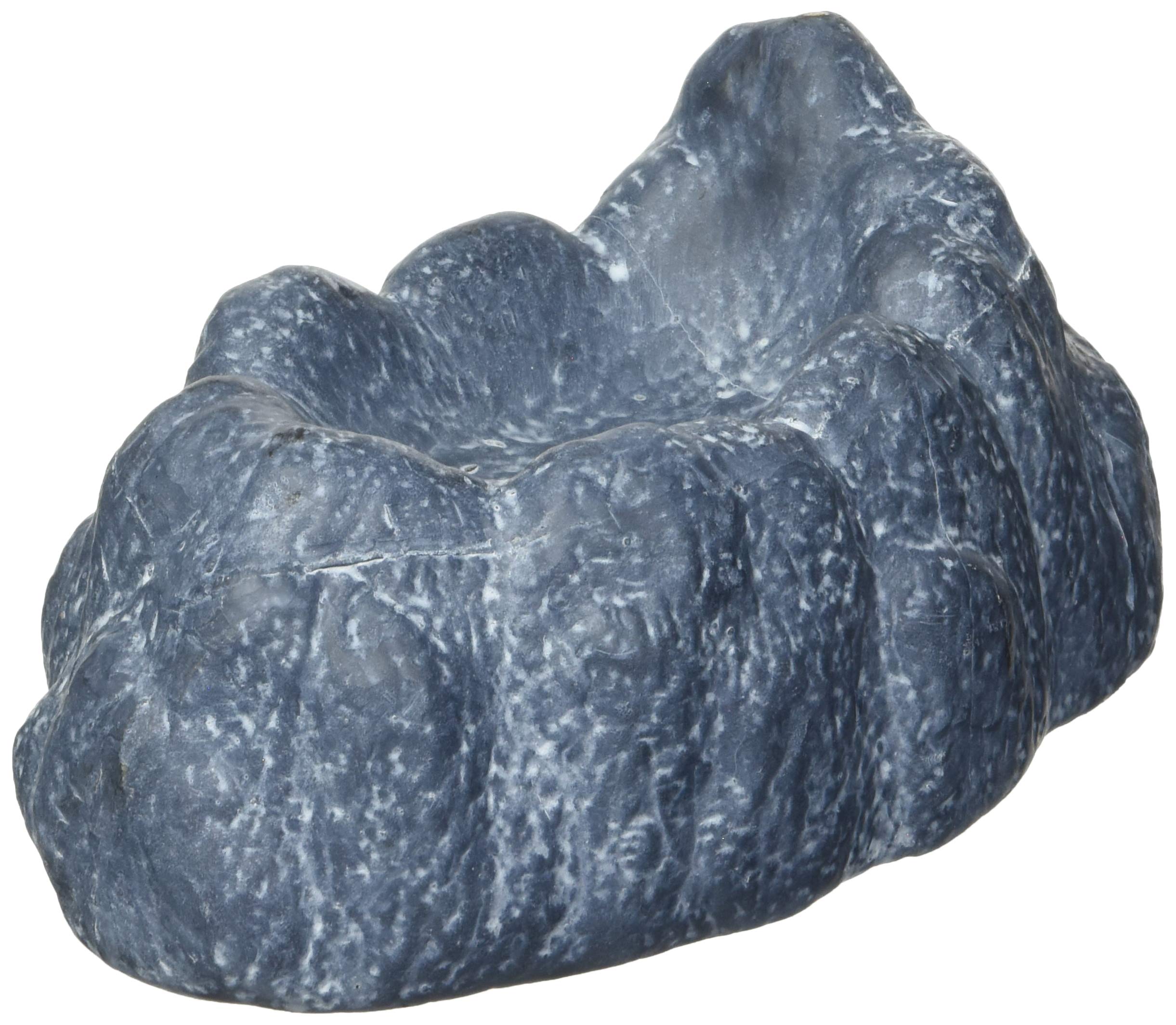 Exo Terra Wet Rock Moisture Retaining Ceramic Reptile Cave - Grey | Natural Habitat Decor for Lizards, Snakes & Amphibians | Terrarium Accessory for Humidity Control & Hideout