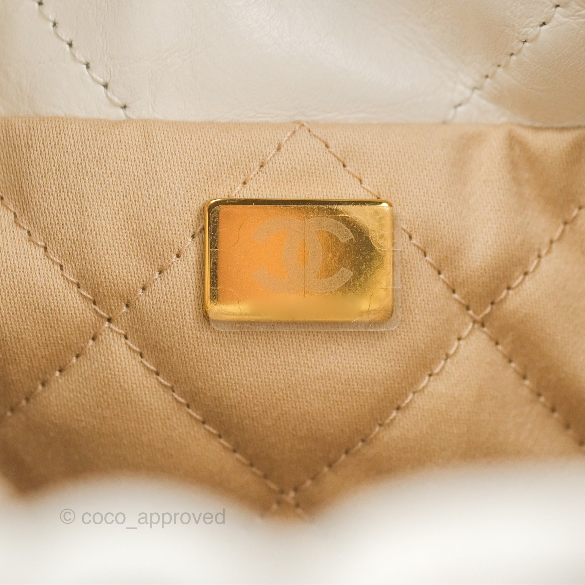 Chanel 22 Mini Bag in White Crumpled Calfskin - Luxury Crossbody Purse for Women, Perfect for Date Night & Evening Events