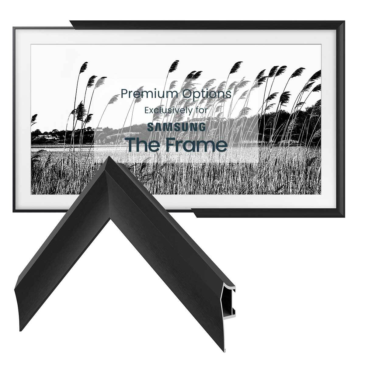 Premium Anodized Black Alloy Prismatic Bezel for Samsung Frame TV - Durable & Stylish TV Frame Trim for Modern Home Decor & Living Room Aesthetics