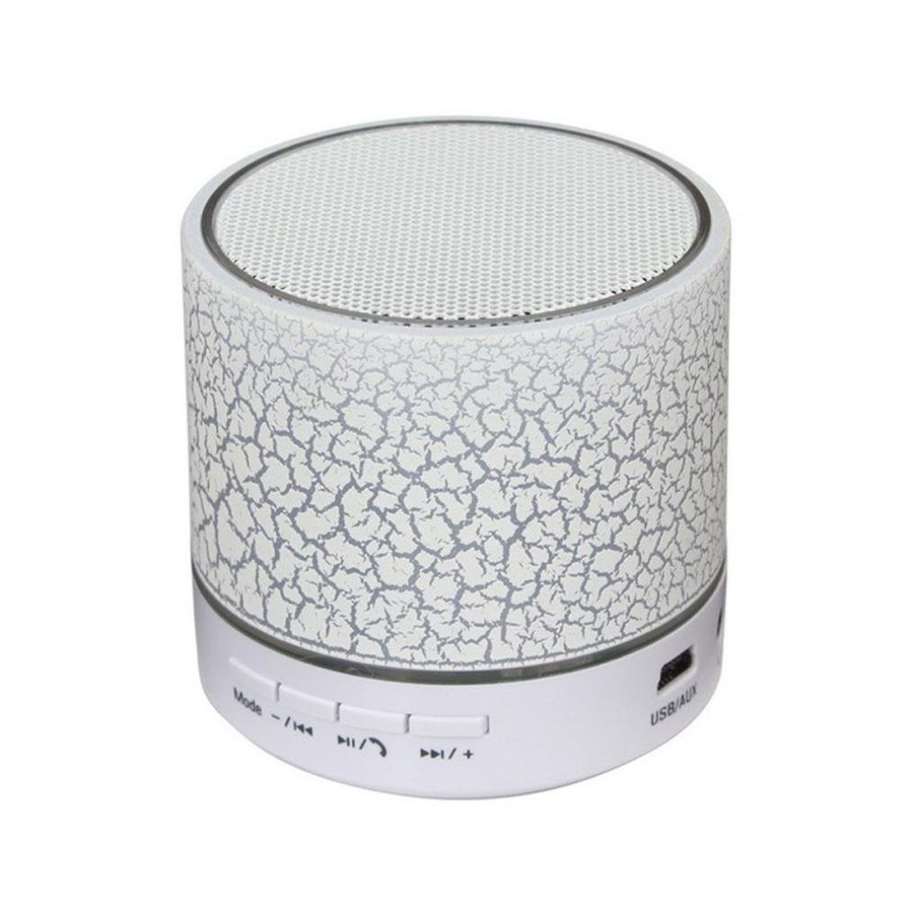 Portable Mini Wireless Bluetooth Speaker with LED Lights - Stereo Sound, Compact Bluetooth Speaker for iPhone, iPad, Android, Samsung & Tablets - Perfect for Travel, Parties & Outdoor Activities (White)