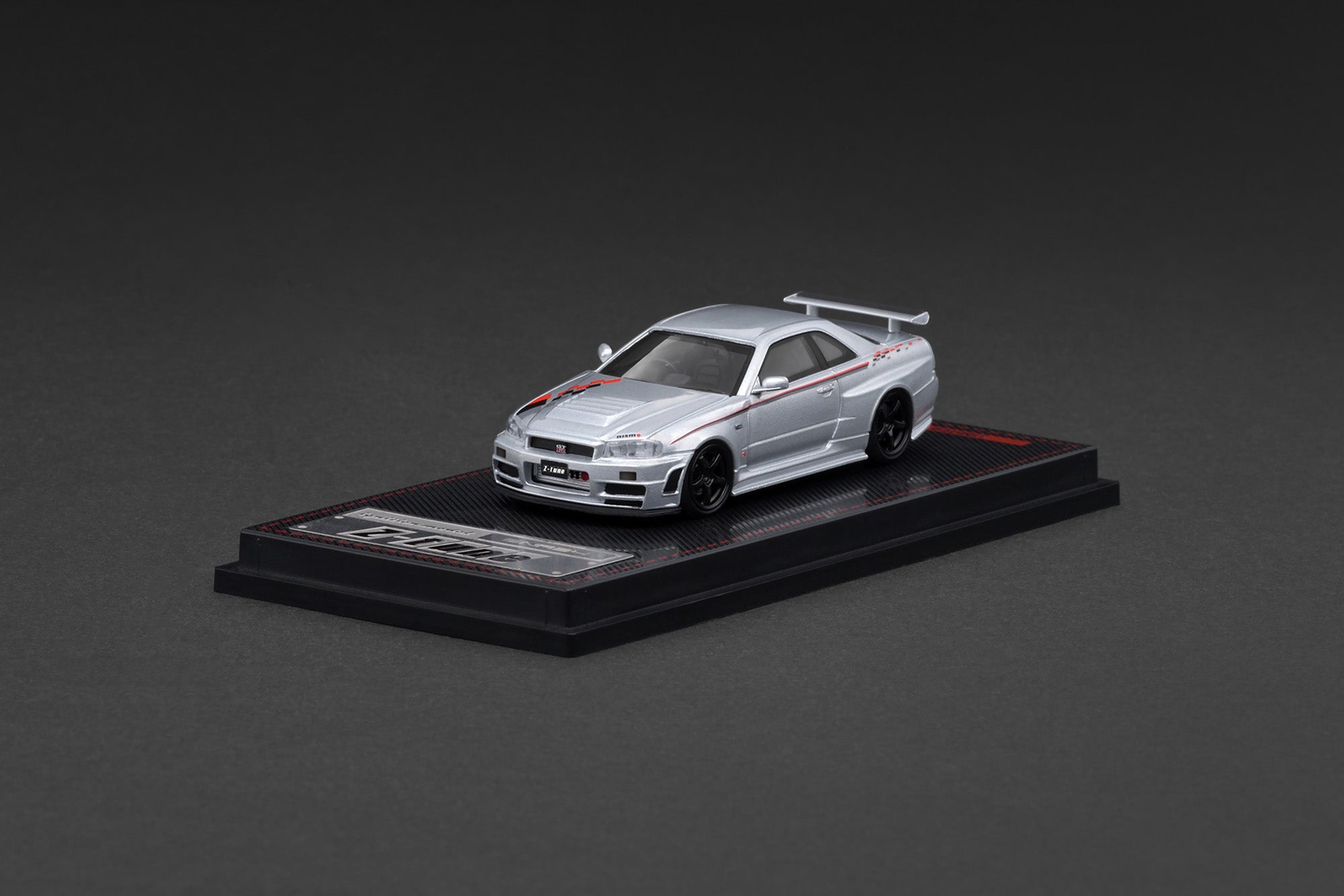 PREORDER - Ignition Model 1:64 Nissan Skyline R34 GT-R Z-Tune Silver Diecast Car - Collectible Miniature Vehicle for Display, Racing Enthusiasts & Car Model Collections