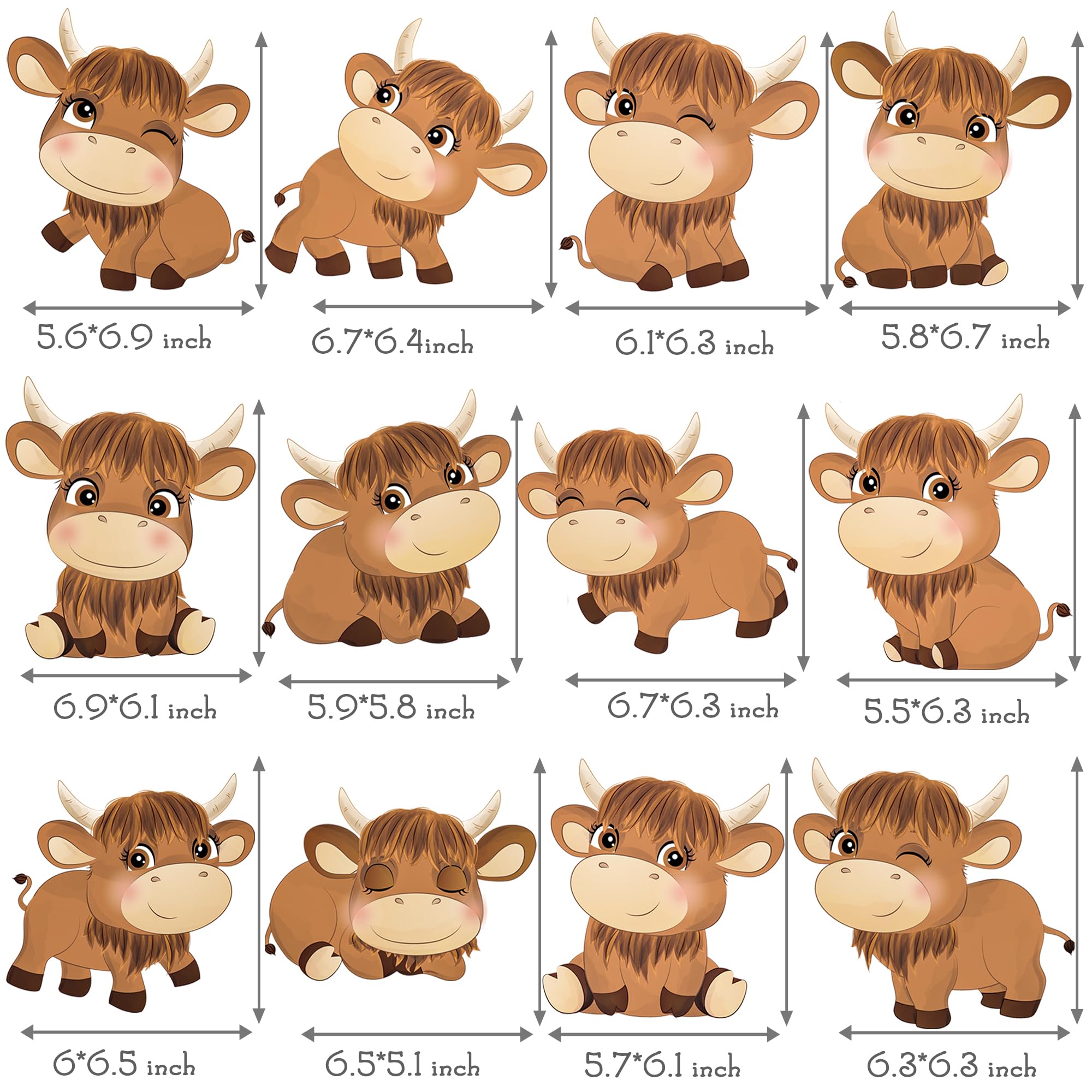 15pcs Highland Cow Hanging Swirl Decorations - Brown Cow Print Party Supplies for Western Theme Birthday, Baby Shower & Kids Events | Perfect for Farm Animal, Rustic & Country Style Celebrations