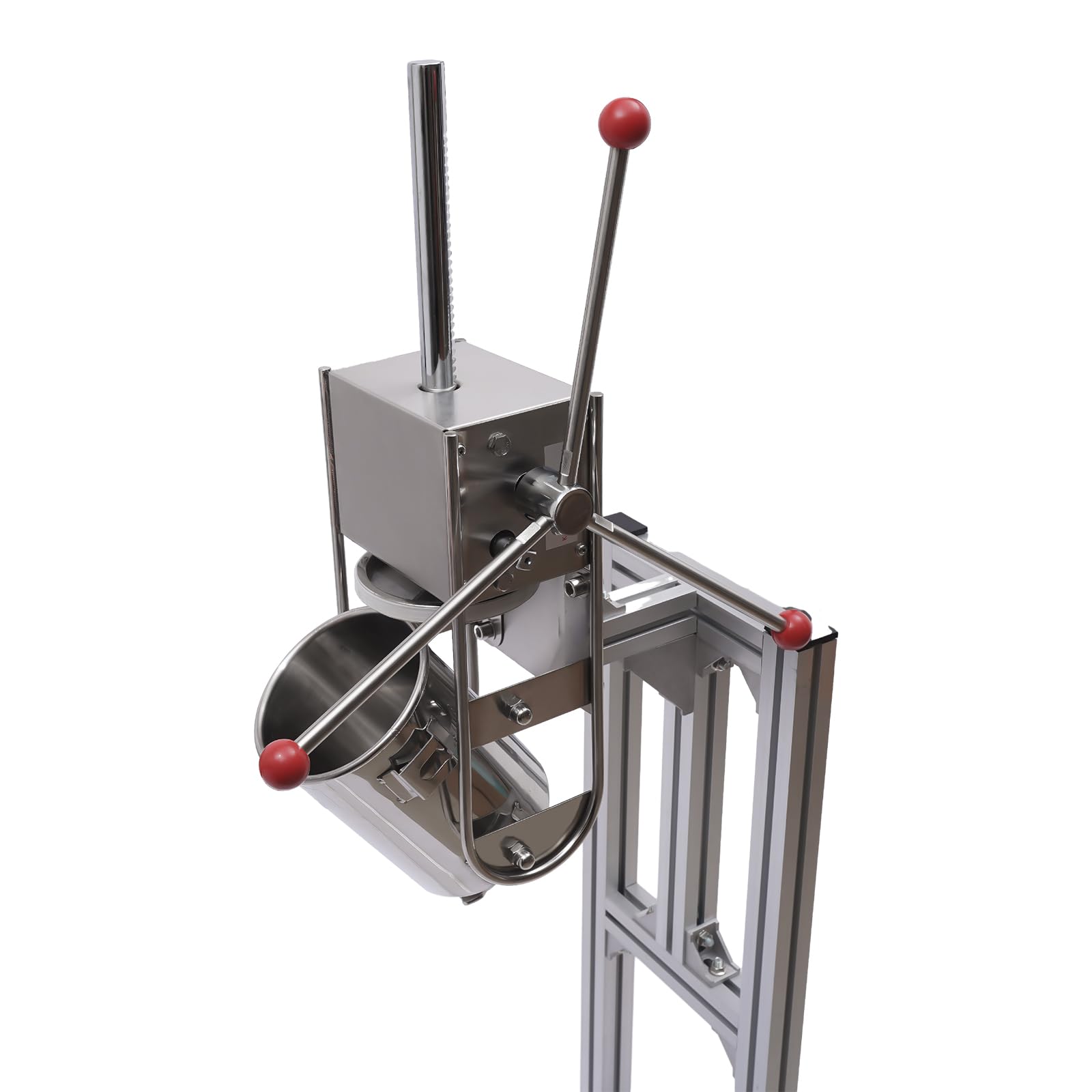 Commercial Churro Maker Machine - 3L Stainless Steel Vertical Donut Maker with Hand Crank & 5 Nozzles - Perfect for Home, Restaurants, Bakeries & Cafes - Make Delicious Churros, Donuts & Desserts for Parties, Events & Street Food Business