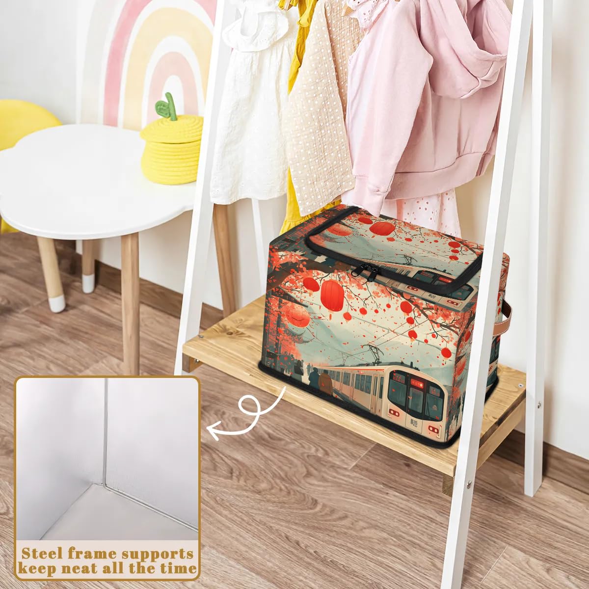 Collapsible Storage Bins with Lids - Foldable Stackable Fabric Storage Cubes for Clothes, Toys, Blankets | Dustproof Closet Organizer for Home, Bedroom & Nursery Organization