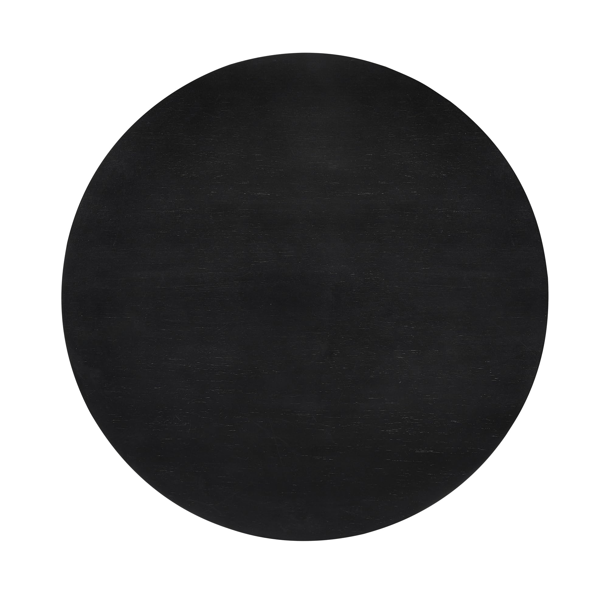 Modern Minimalist Round Coffee Table for Living Room - Black 15.8 Inch Sofa Side Table, Cocktail & Tea End Table with Easy Assembly - Perfect for Small Spaces, Apartments & Lounge Areas