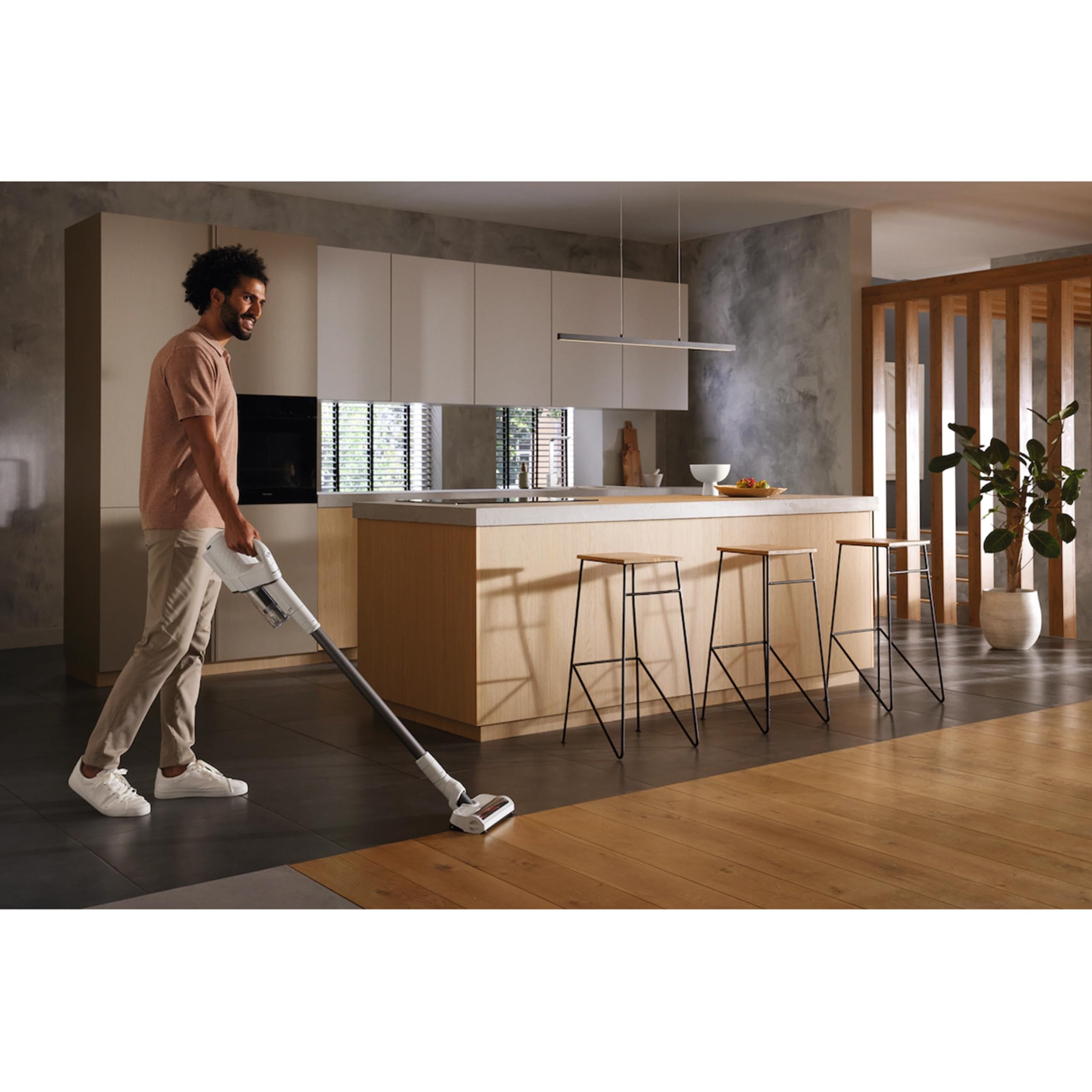 Miele Duoflex Extra Cordless Stick Vacuum Cleaner - Bagless, Multi-Floor, 2 Attachable Brushes, Brilliant White/Space Grey - Perfect for Hardwood Floors, Carpets & Pet Hair Cleaning