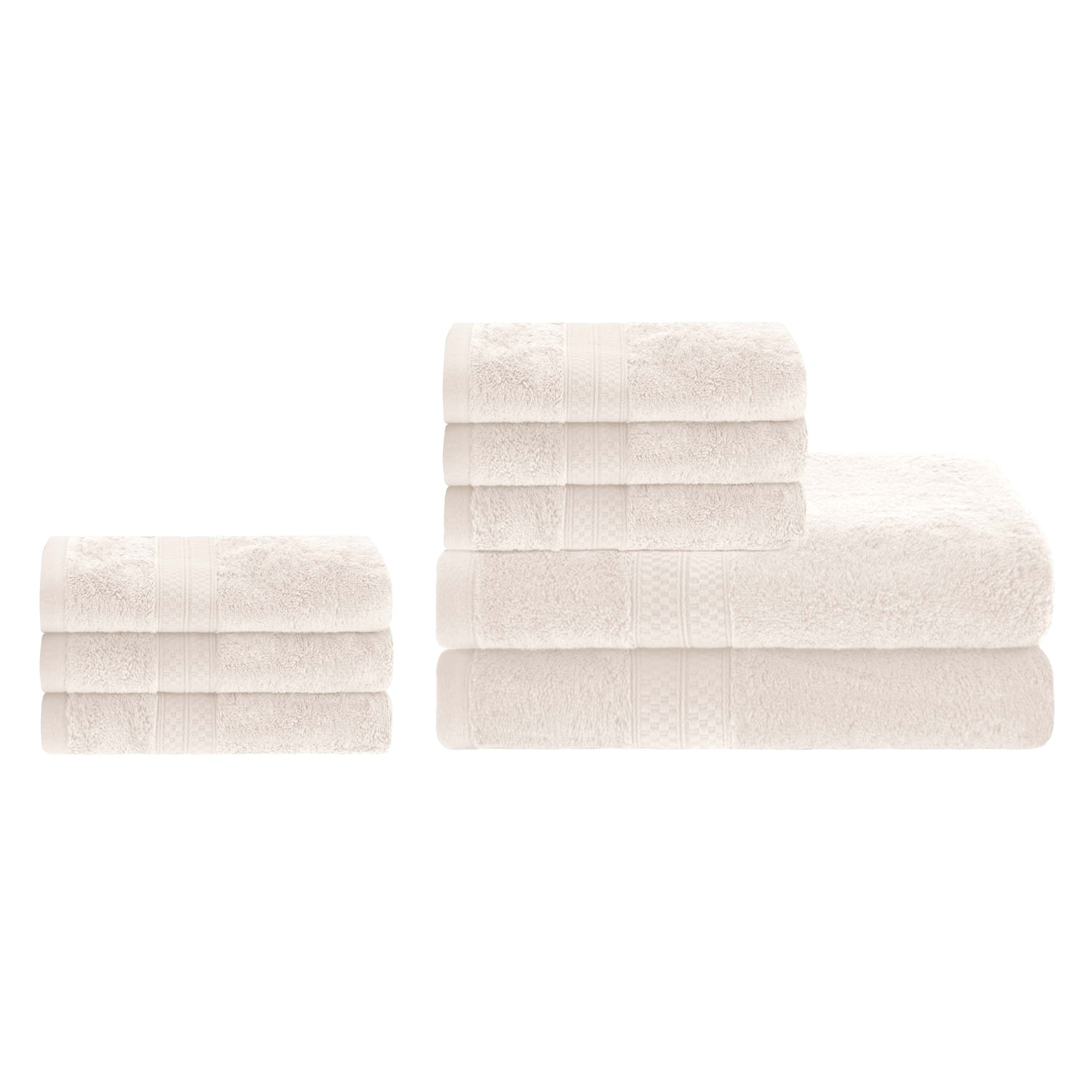 Ultra Soft Rayon Bamboo Cotton Blend Bath & Hand Towel Set | Eco-Friendly, Absorbent & Luxurious for Spa, Bathroom & Guest Use
