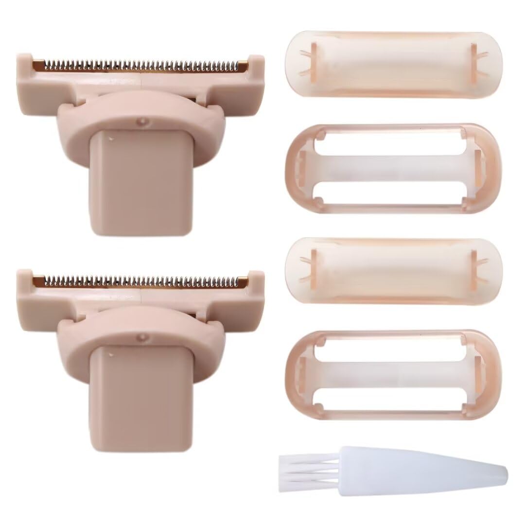 2025 New 2Pcs Women's Replacement Shaver Head - Rose Gold Plated Hair Remover Blades with Protective Covers for Flawless Nu Razor | Perfect for Travel, Home Use & Sensitive Skin Grooming