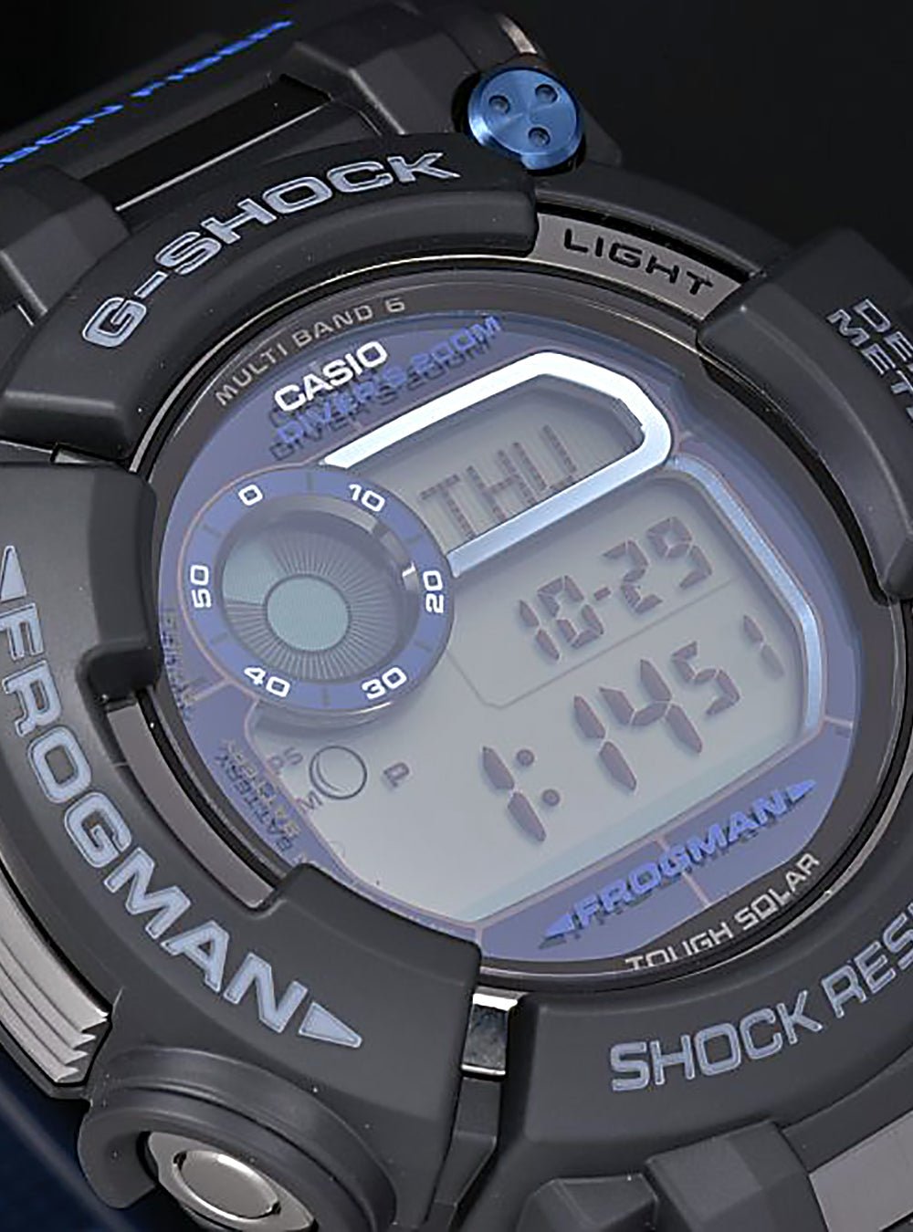CASIO G-Shock Master of G Frogman GWF-D1000B-1JF Digital Dive Watch with Depth Sensor - Made in Japan - Waterproof 200M - Solar Powered - For Scuba Diving, Snorkeling & Extreme Sports