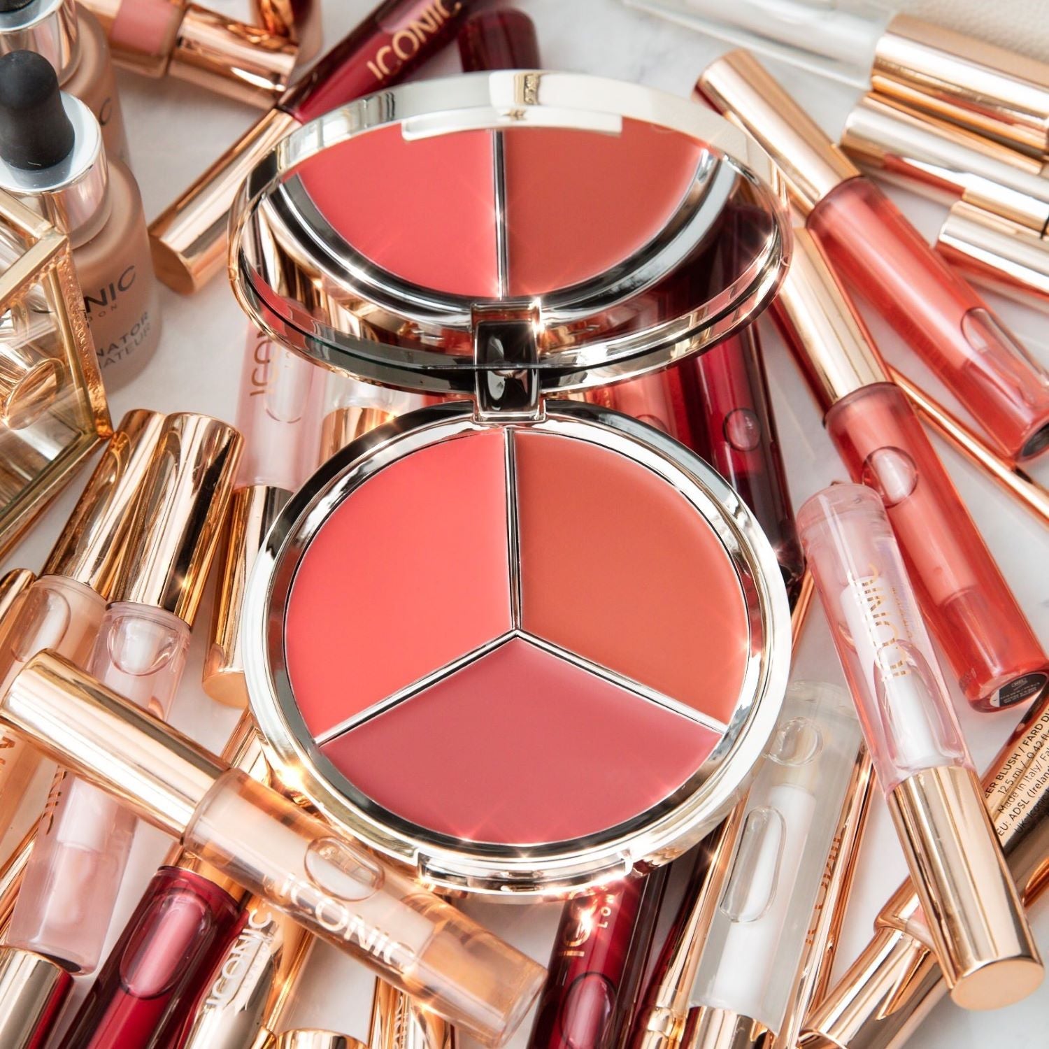 Lip & Cheek Trio - 3-in-1 Cream Blush & Lip Tint Set for Natural Glow | Vegan & Cruelty-Free Makeup Kit | Perfect for Everyday Wear, Date Night & Travel