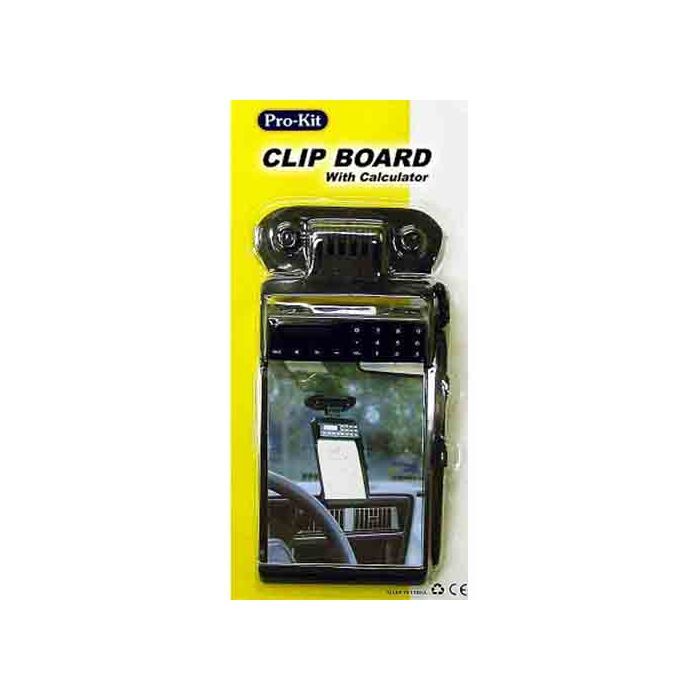 Sturdy Clipboard with Built-in Calculator & 2 Strong Suction Cups - Perfect for Office Work, Kitchen Grocery Lists, and Construction Site Use (Model VM6007)