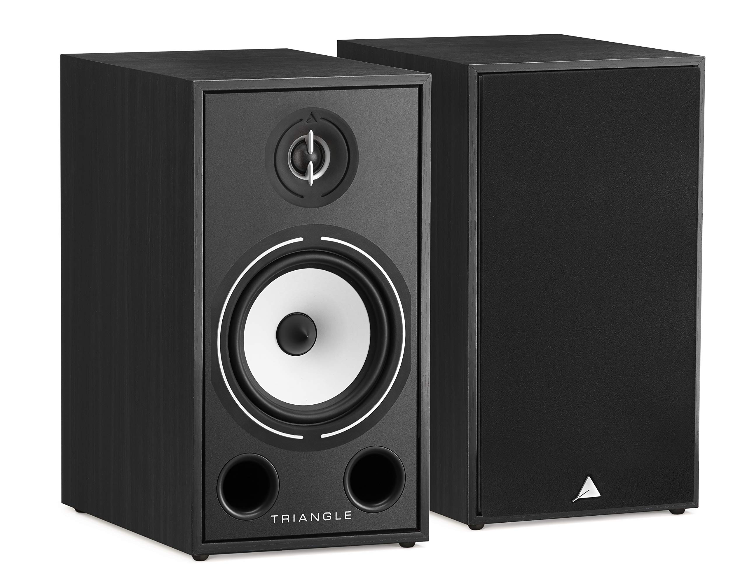Borea BR03 Hi-Fi Bookshelf Speakers - Premium Triangle Audio Bookshelf Speakers for Home Theater & Music (Black Ash, Pair) - Perfect for Living Room, Studio & Audiophile Setup