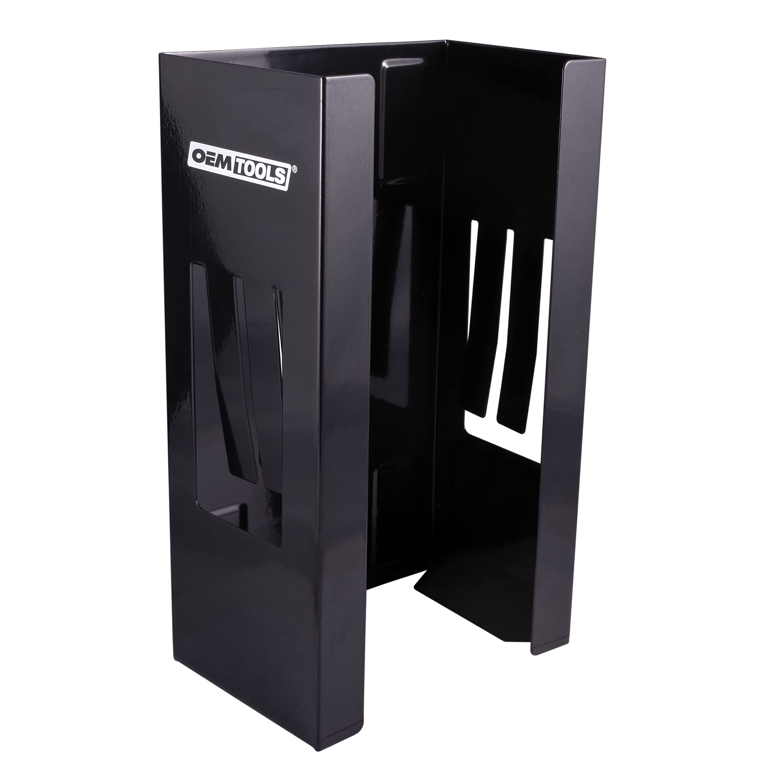 OEMTOOLS 23125 Black Magnetic Glove Dispenser - Wall Mount Disposable Gloves Box Holder for Kitchen, Workshop, Salon & Medical Use