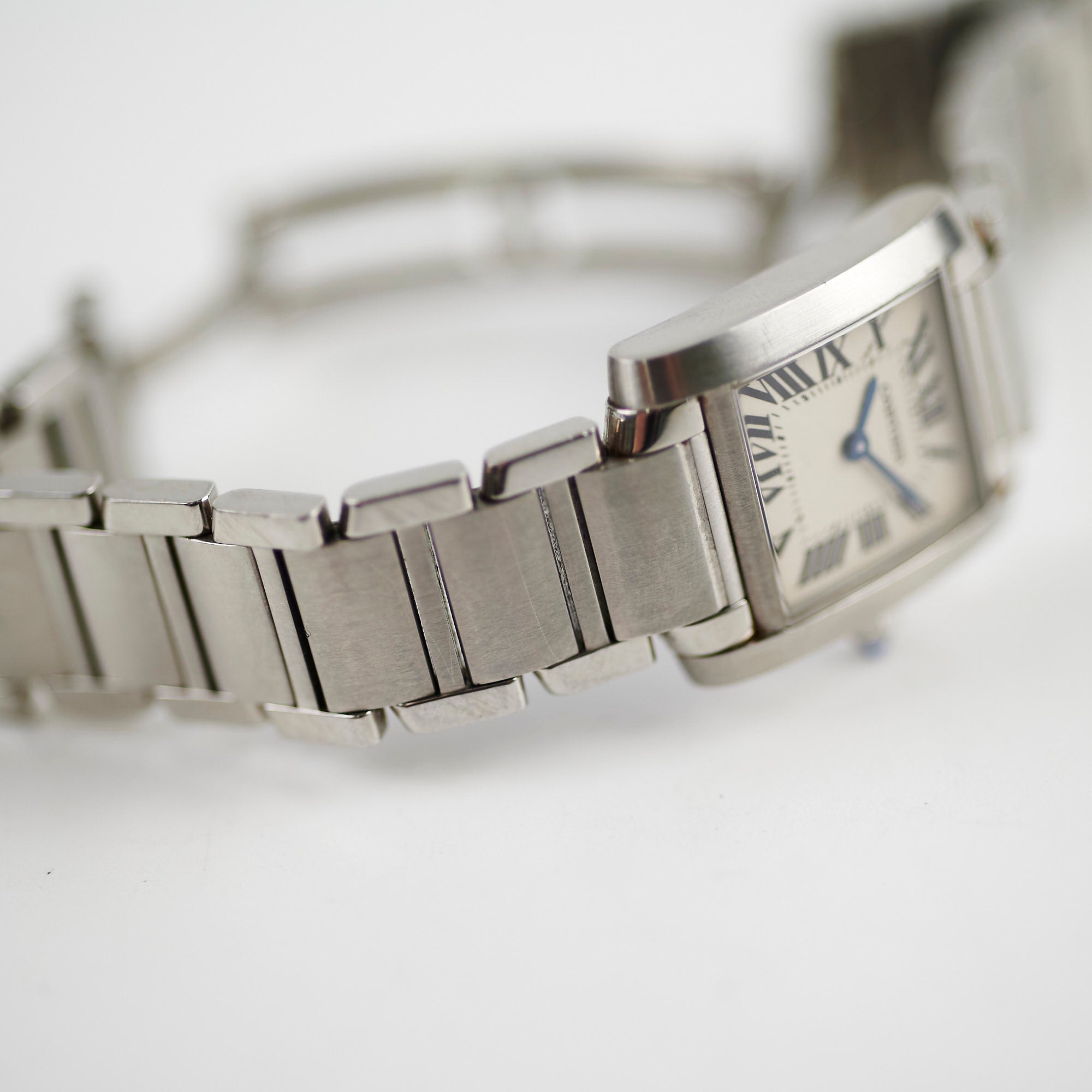 Cartier Tank Francaise Small Quartz Watch for Women - Luxury Gold-Tone Stainless Steel Dress Watch - Perfect for Business, Formal Events & Everyday Elegance