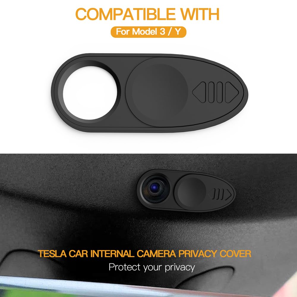 2PCS TUCANA Tesla Model 3/Y Dashboard Camera Privacy Cover - Webcam Blocker Slide Switch for Enhanced Security & Privacy | Perfect for Parking Mode & Home Surveillance Protection