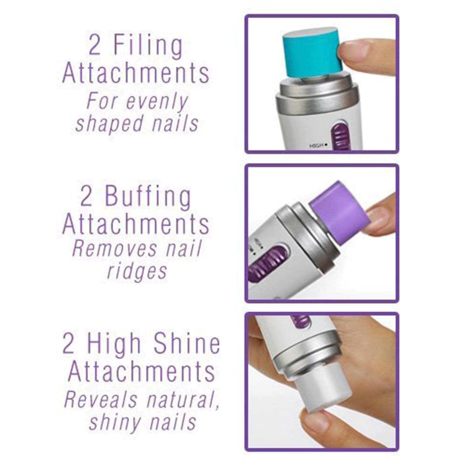 Naked Nails Refill Replacement Parts - 2 Pack Buffers, Files & Shine Tools for Professional Manicure & Pedicure | Perfect for Nail Salons, Home Use & DIY Nail Care