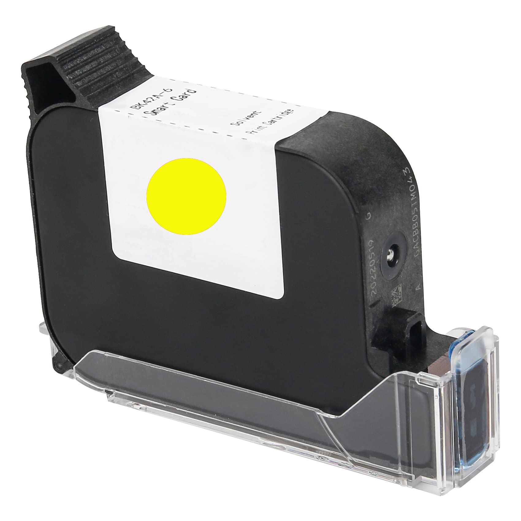 Original Solvent Quick-Drying Ink Cartridge Replacement for Inkjet Coding Machine - Yellow Ink Cartridge for Industrial Labeling & Packaging Printing