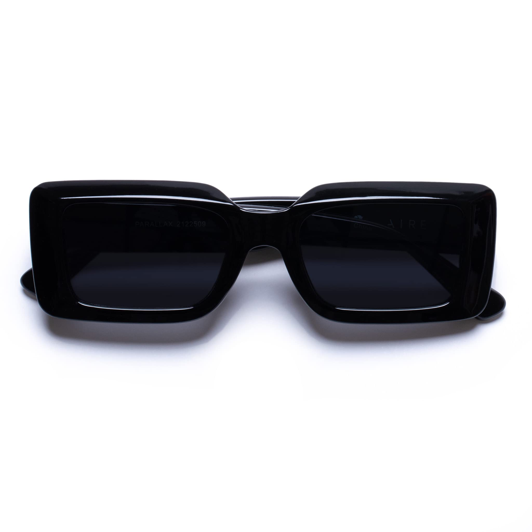 AIRE PARALLAX Unisex Polarized Sunglasses - UV400 Protection, Lightweight & Durable Black Frame - Perfect for Driving, Beach, and Outdoor Activities