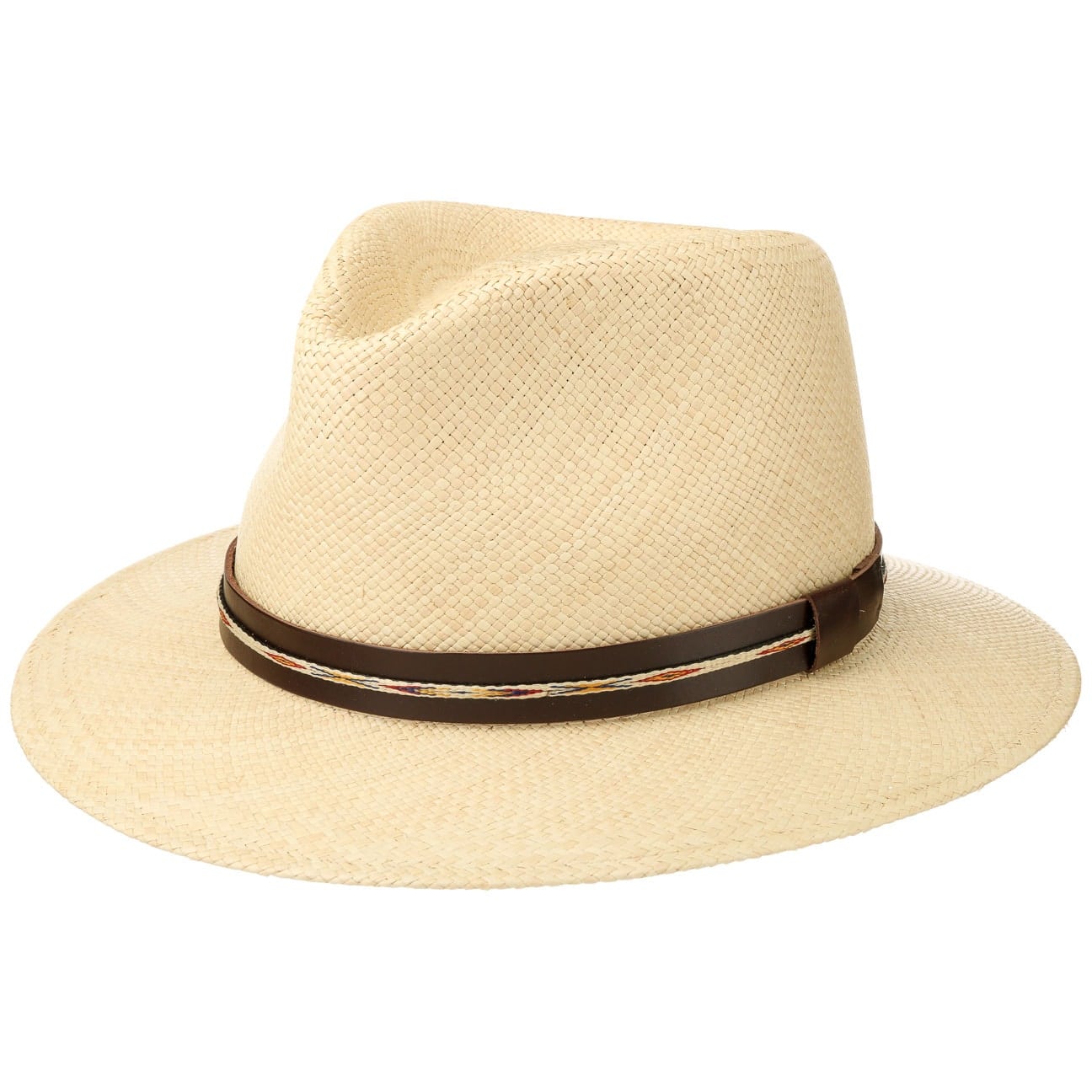 Stansfields Panama Hat by Bailey 1922 - Premium Straw Fedora Hat for Men & Women - Sun Protection & Summer Style - Perfect for Beach, Travel, and Outdoor Events