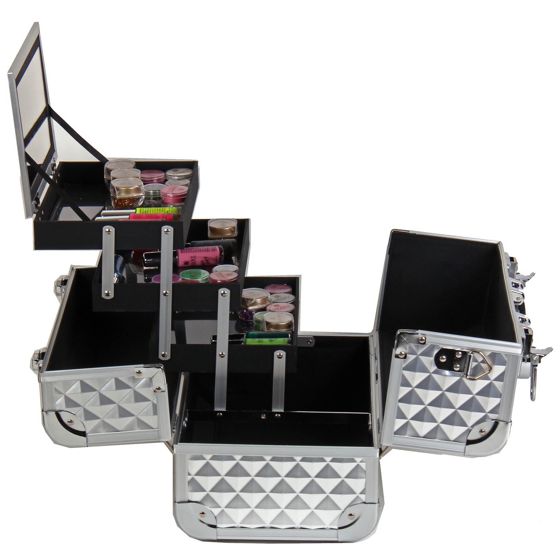 Professional Fantasy Collection Makeup Train Case - Large Capacity Cosmetic Organizer for Makeup Artists & Beauty Enthusiasts | Perfect for Salon, Travel & Home Storage