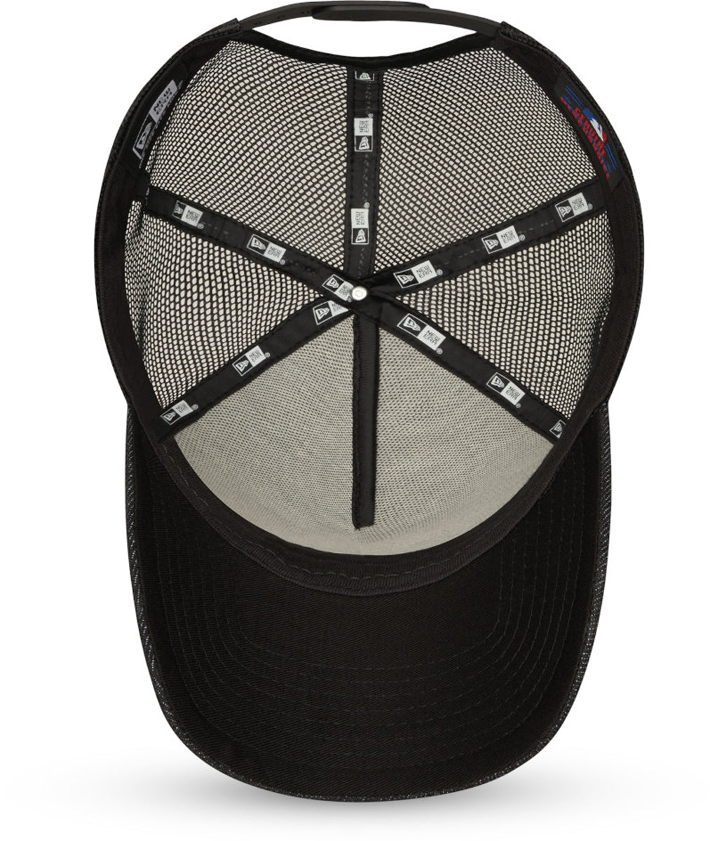 Los Angeles Dodgers New Era All Black Trucker Cap - Adjustable Snapback Hat for Men & Women - Perfect for Baseball Games, Streetwear & Casual Outfits