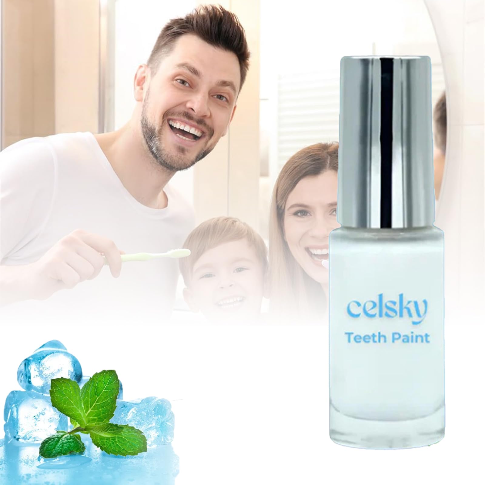 Celsky Teeth Whitening Paint - Instant White Smile Enhancer, Portable Tooth Polish for On-the-Go Use (1Pcs) | Perfect for Travel, Parties & Daily Confidence Boost