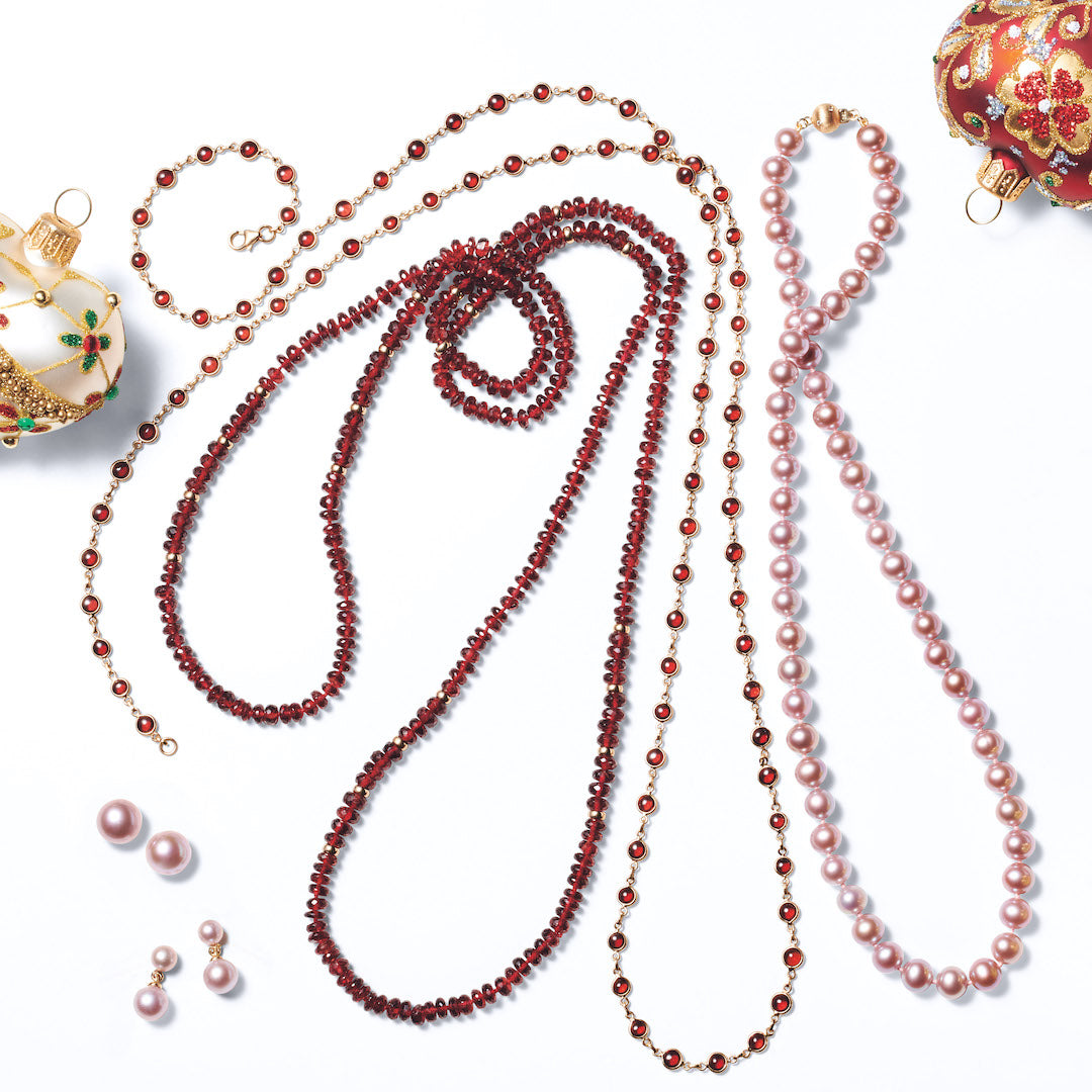 7mm Pink Pearl Necklace for Women - Elegant Cultured Freshwater Pearl Jewelry Gift for Wedding, Anniversary & Special Occasions