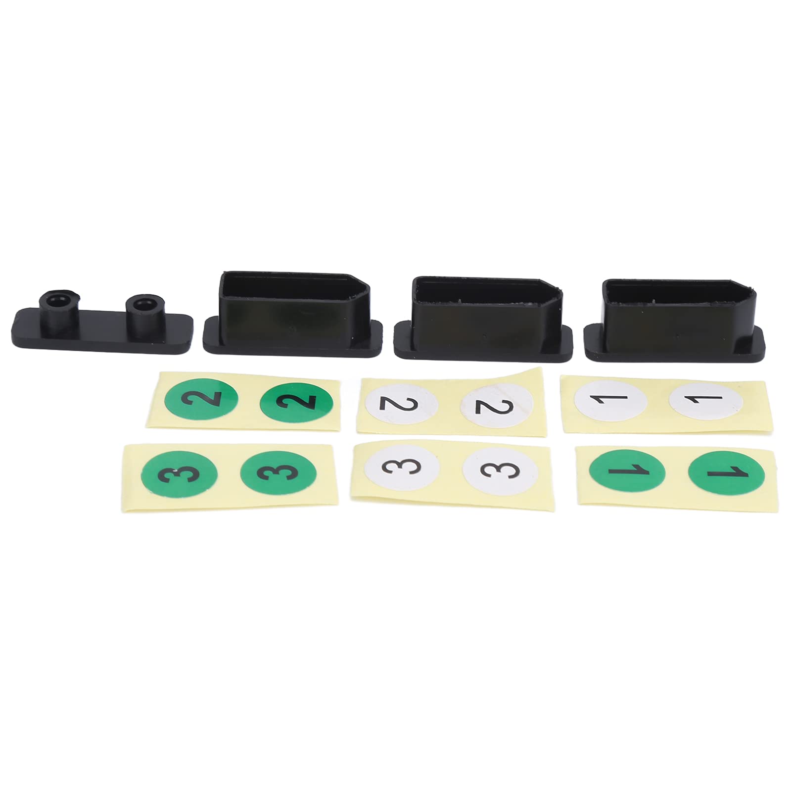 Soft Glue Black Dust Plug Set - Waterproof & Dustproof Anti-Foreign Body Protector with Stickers for FPV Drones and Combo Body Flying Models | Perfect for Outdoor Drone Protection and RC Model Maintenance