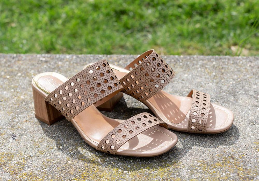 Orcade Skyler Women's Comfortable Brazilian Leather Mid Heel Sandals - Perfect for Summer Weddings, Beach Vacations & Casual Outings