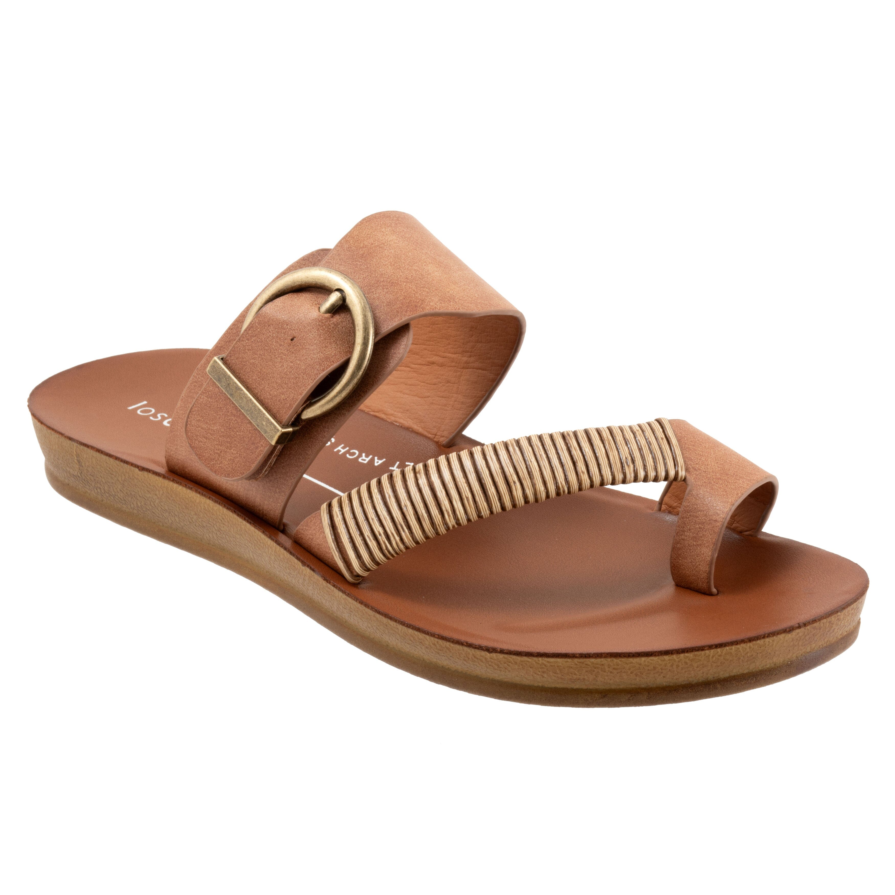 BUENO LOS CABOS BRIA SANDAL - Women's Comfortable Leather Flip Flops for Beach, Pool & Summer Vacation | Casual Slip-On Sandals with Arch Support