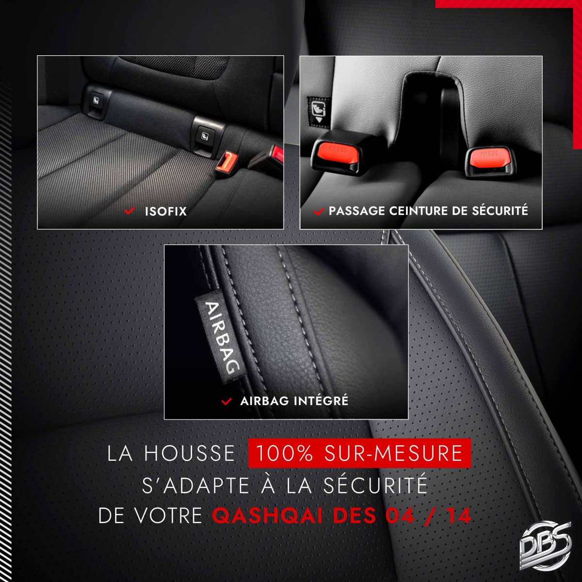Premium Custom Car Seat Covers - Luxury Fit & Quick Installation - Airbag & ISOFIX Compatible - Perfect for SUVs, Sedans & Family Vehicles