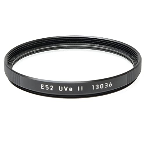 Leica E52 52mm UVa II Glass Filter for Camera Lens - Black | UV Protection & Scratch Resistant | Perfect for Outdoor Photography & Travel