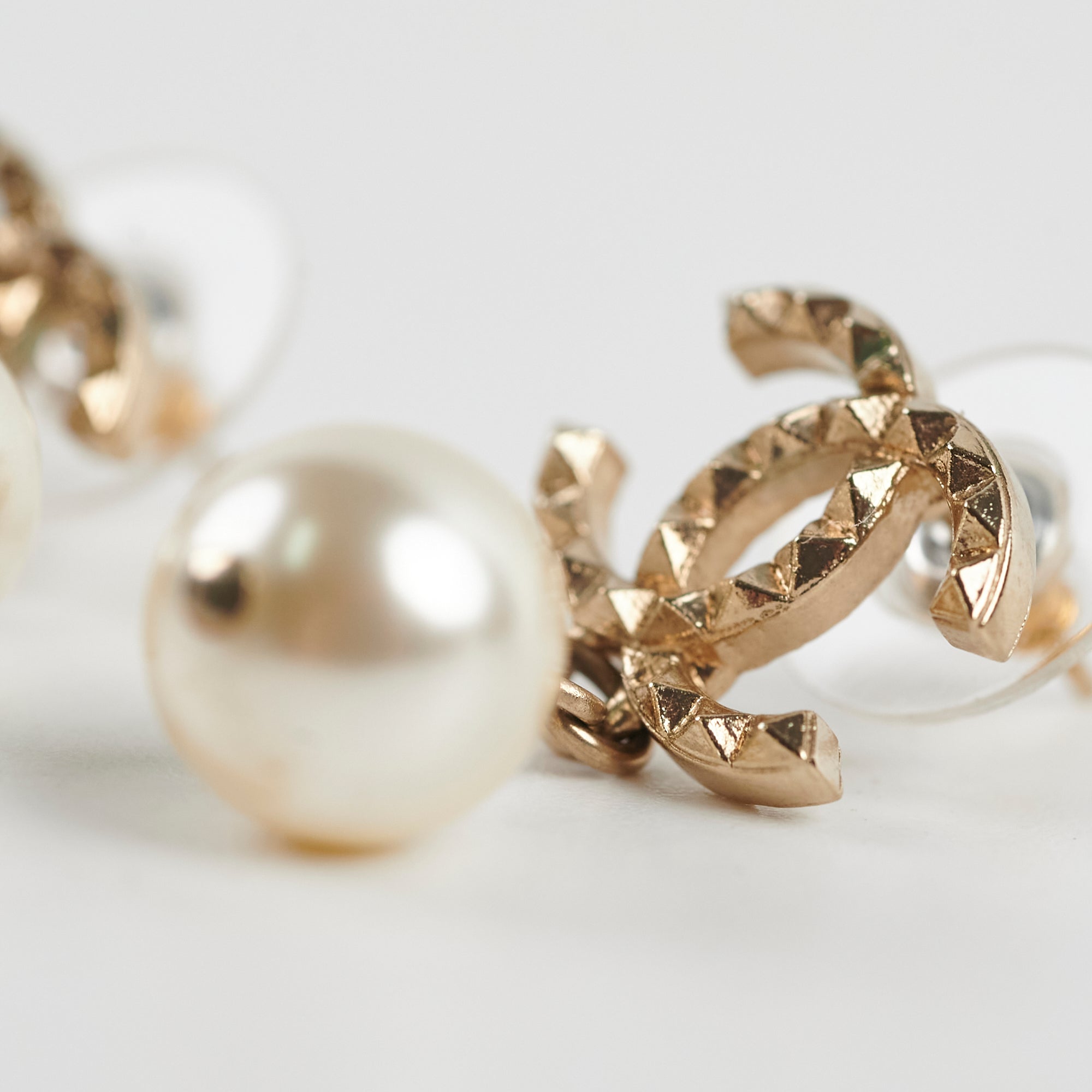 Chanel CC Pearl Drop Earrings for Women - Luxury Designer Jewelry Gift for Birthday, Anniversary & Special Occasions | Elegant Pearl Dangle Earrings for Party, Wedding & Evening Events