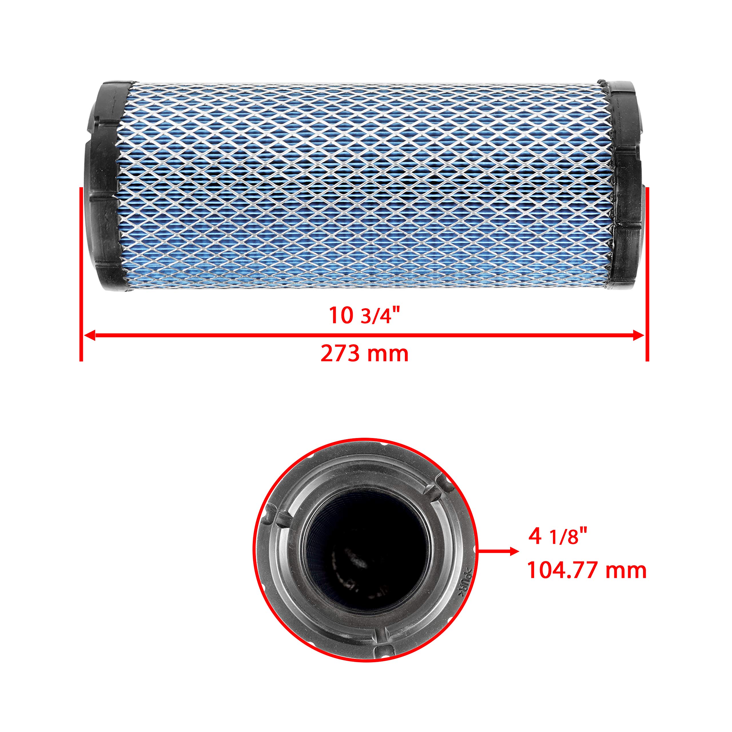 Caltric Air Filter Cleaner for Polaris Ranger 1000 Diesel (2018) - Compatible with Part Numbers 7081811 & 7082087 | Engine Maintenance & Off-Road Vehicle Protection
