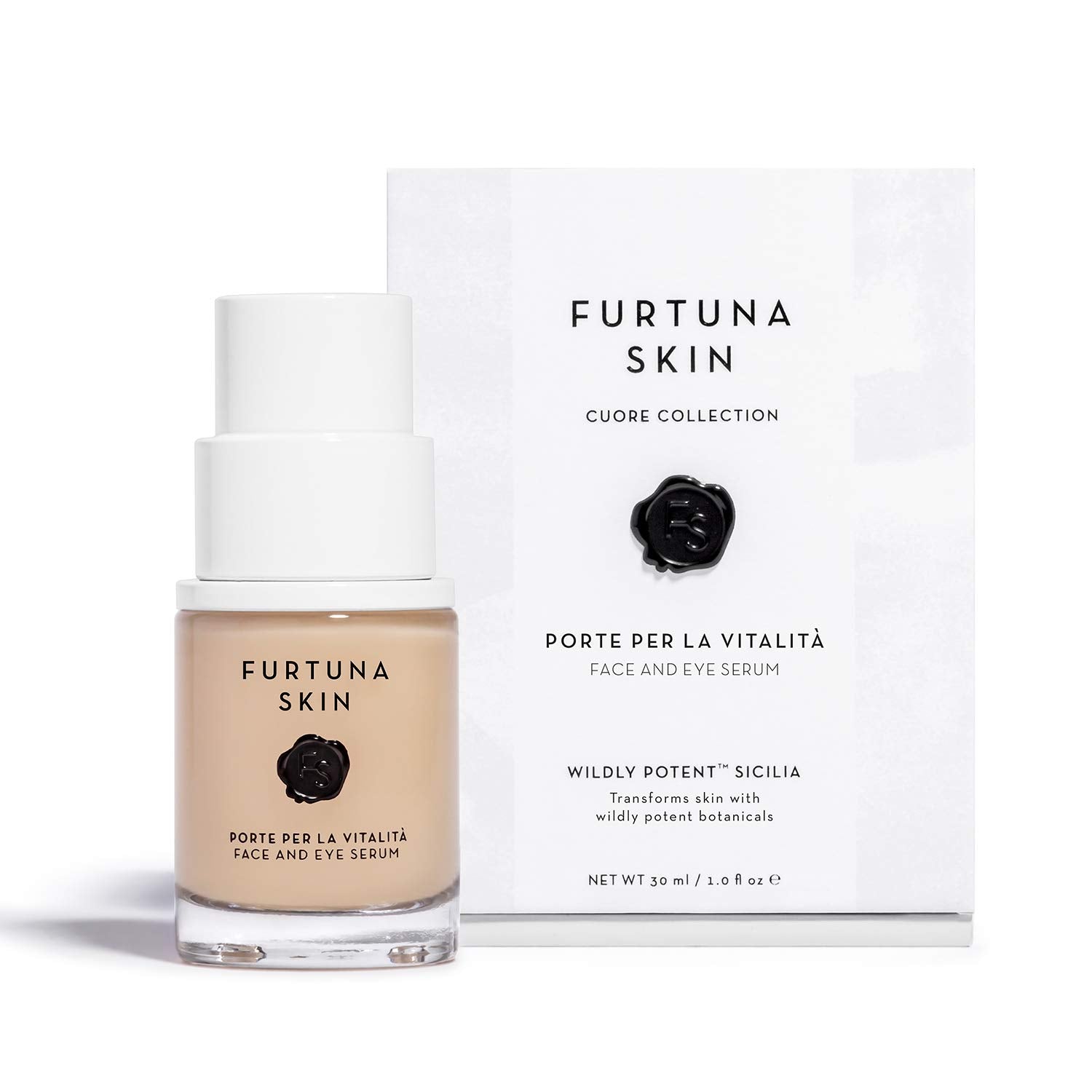 Furtuna Skin Porte Per La Vitalita Face and Eye Serum - Anti-Aging Hydrating Serum with Natural Ingredients for Glowing Skin | Perfect for Daily Skincare Routine & Nighttime Use