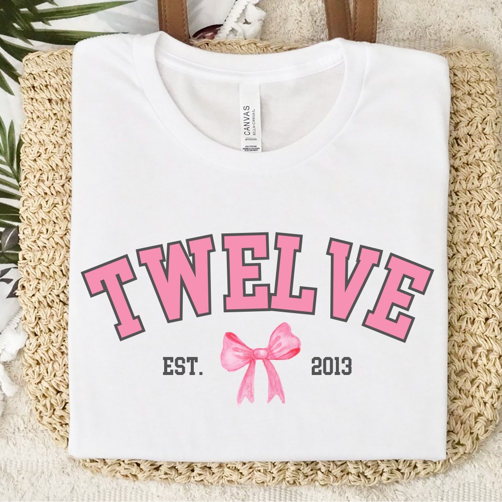 Personalized Coquette Age & Year T-Shirt - Custom Birthday Gift for Women, Men, Teens - Perfect for Parties, Anniversaries & Special Occasions