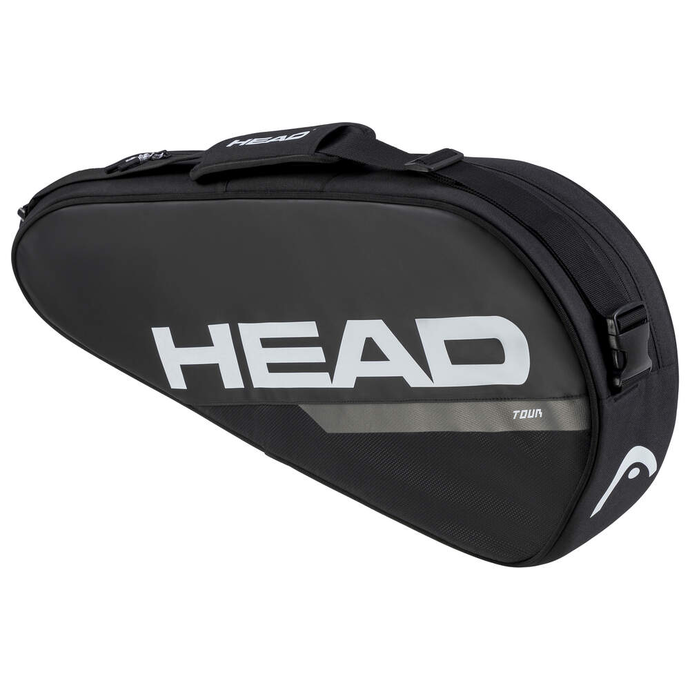Head Tour S 3 Tennis Racquet Bag - Black/White - Durable Sports Equipment for Tennis Players & Enthusiasts - Perfect for Court, Training & Travel Use
