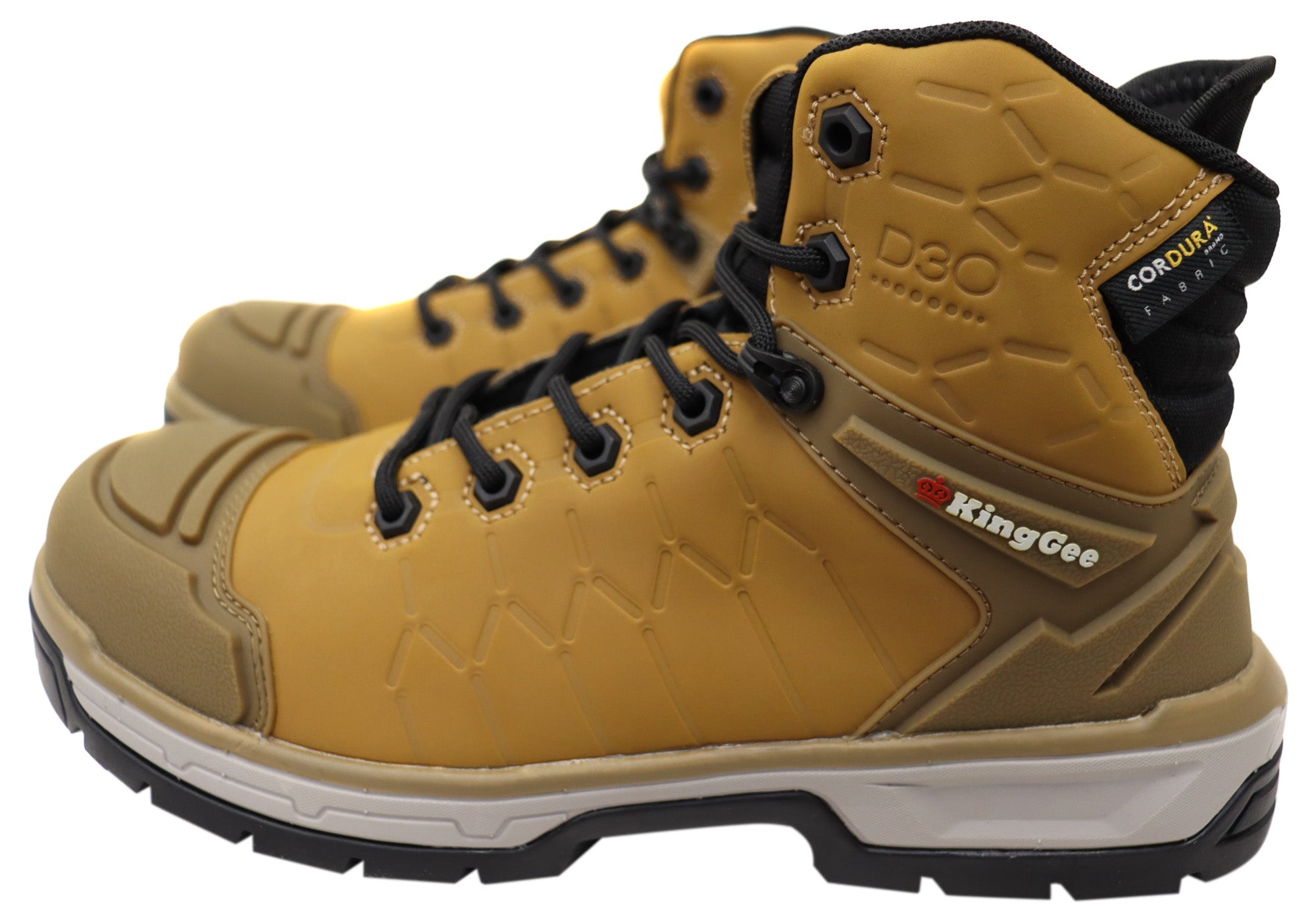 KingGee Men's Quantum Hybrid Zip Lace Composite Toe Work Boots - 5 Inch Safety Shoes for Construction, Warehouse & Outdoor Work
